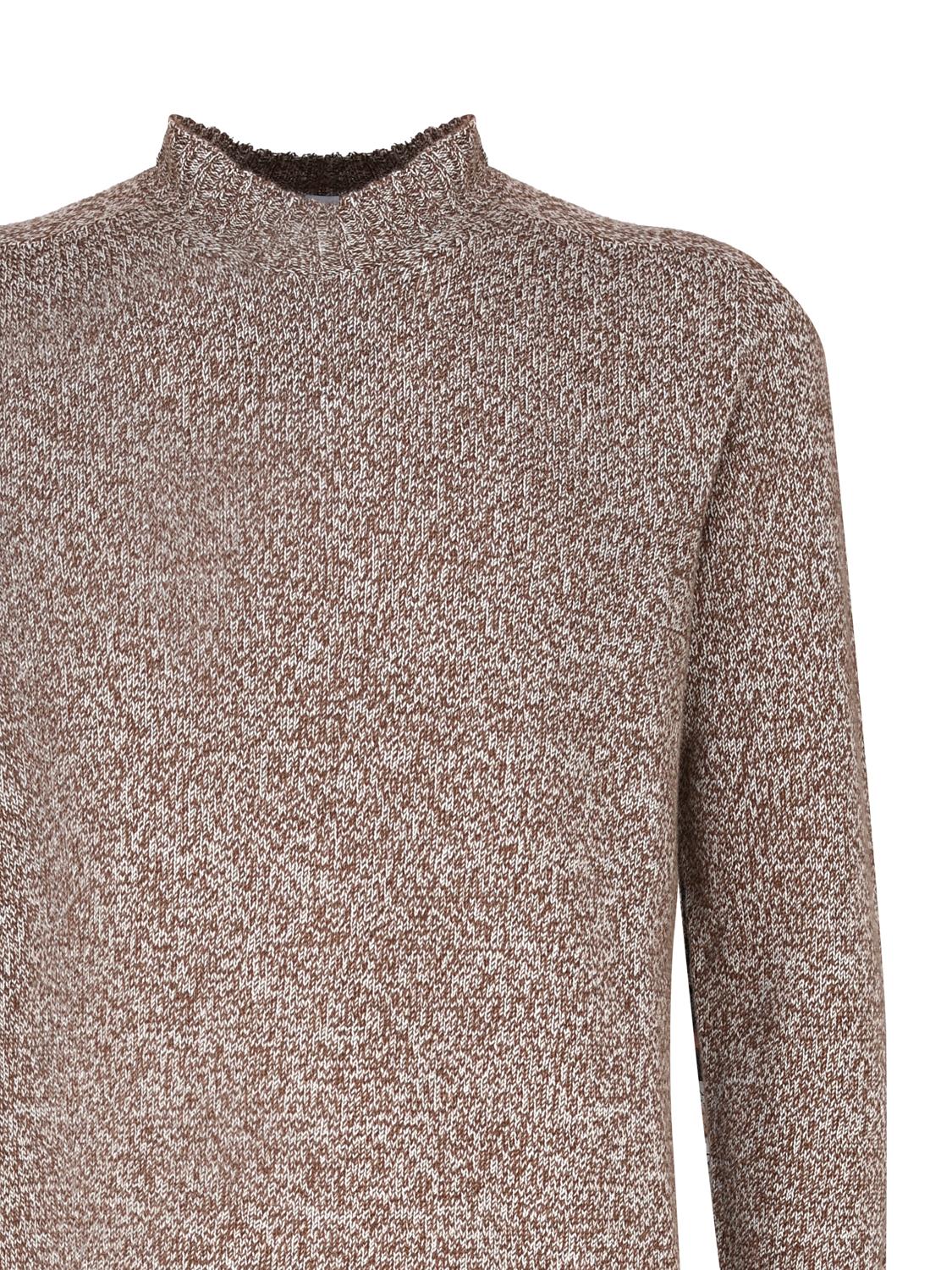 Maglia girocollo in cashmere mouliné