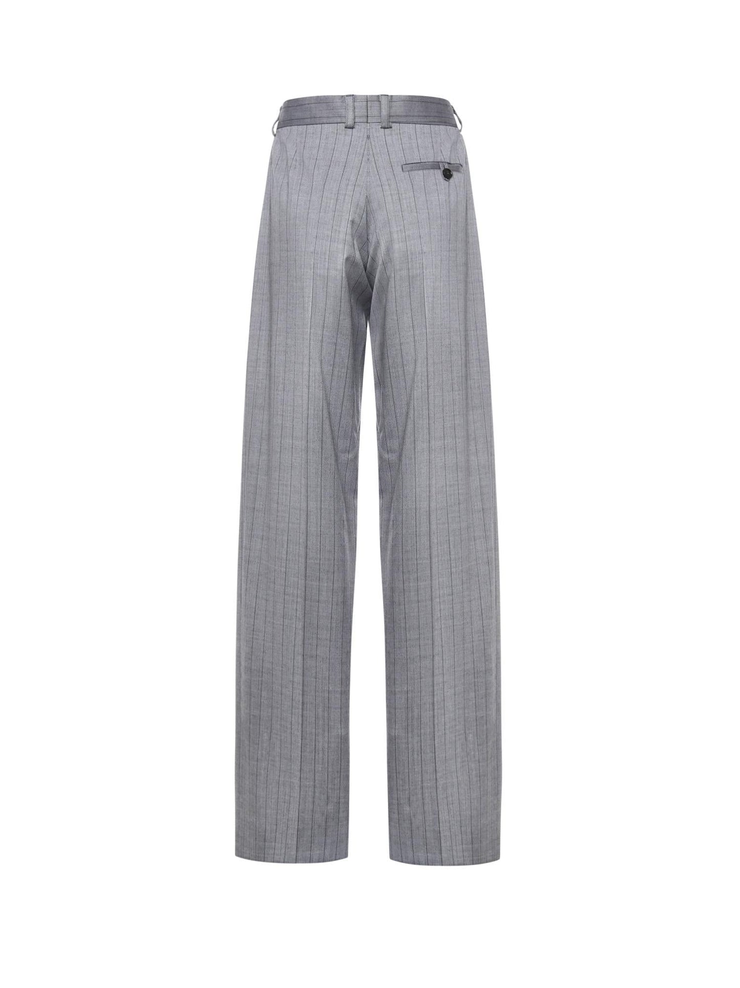Pantaloni Plissettati Gessati