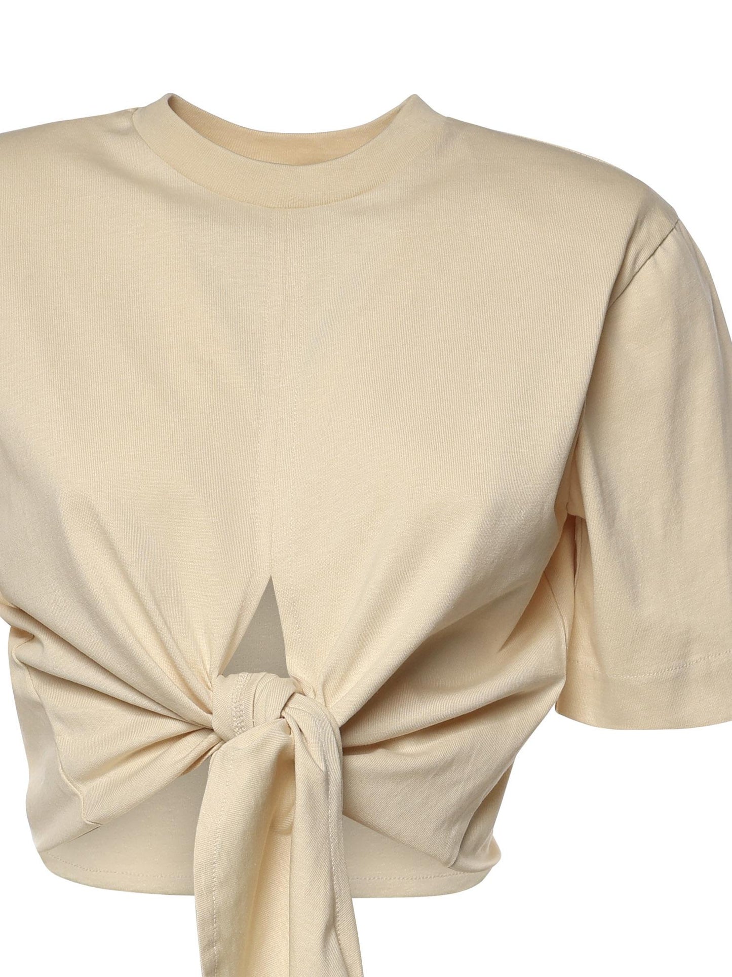 T-shirt cropped in cotone