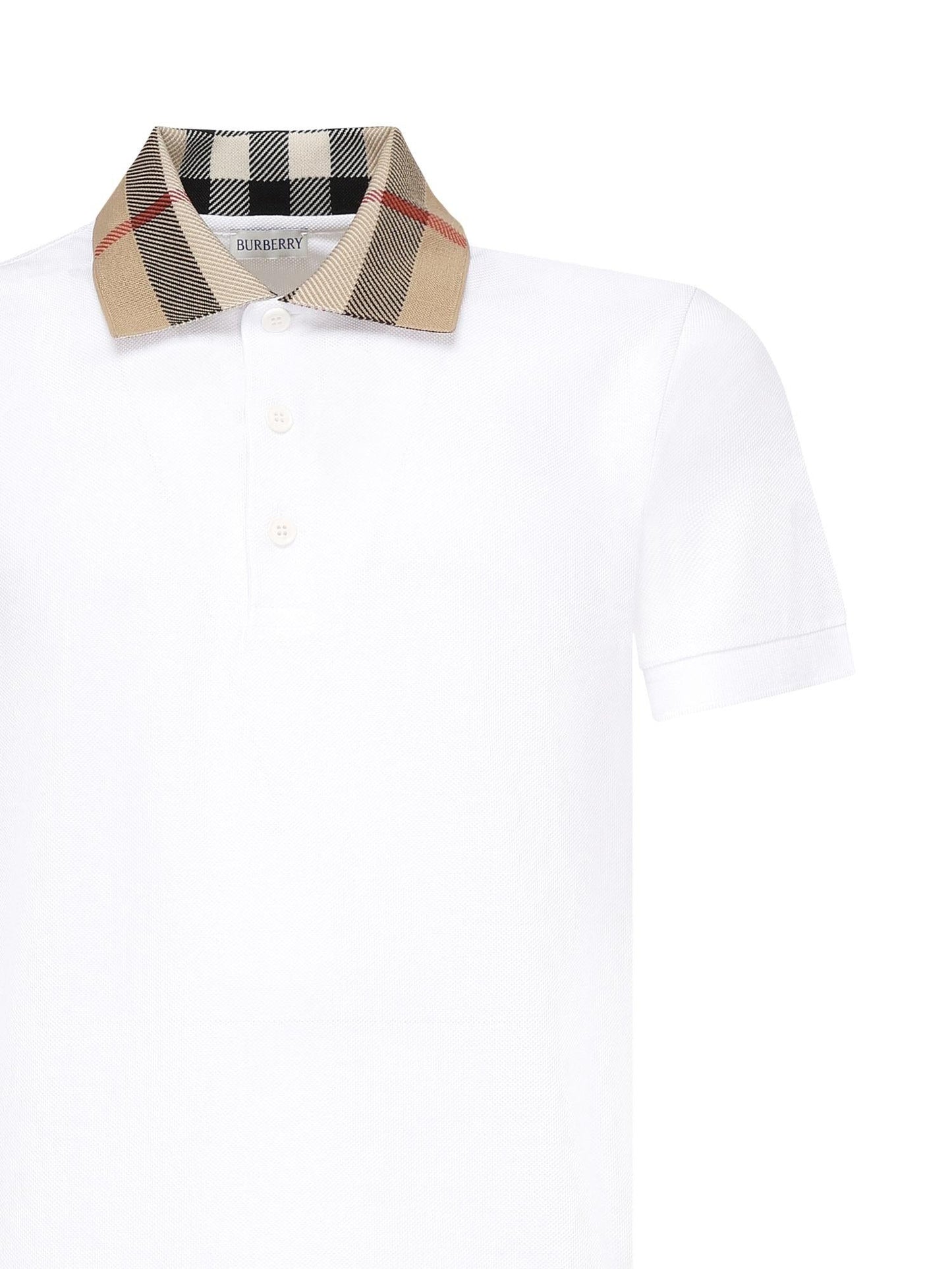 Polo con colletto Check in cotone