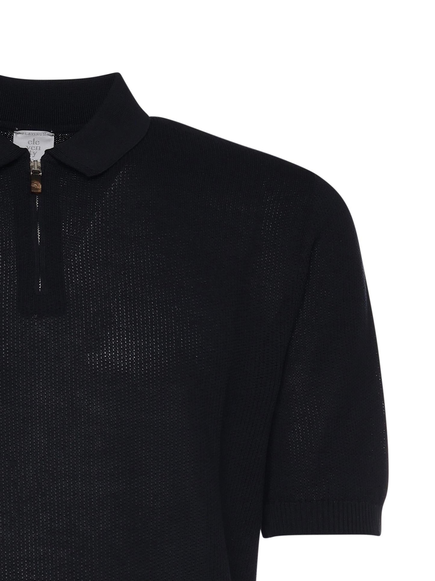Polo con zip in cotone