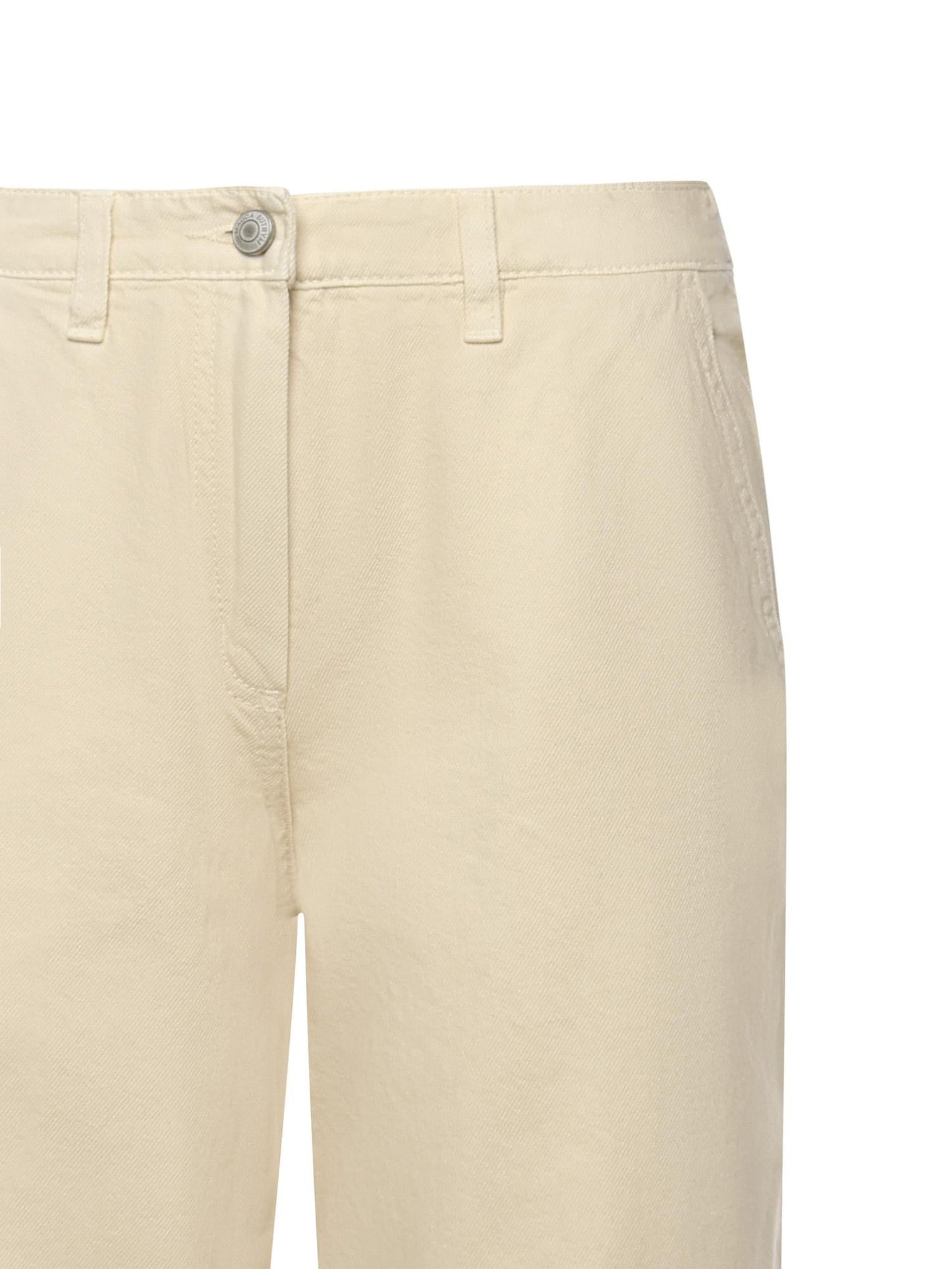 Jeans in denim a gamba larga