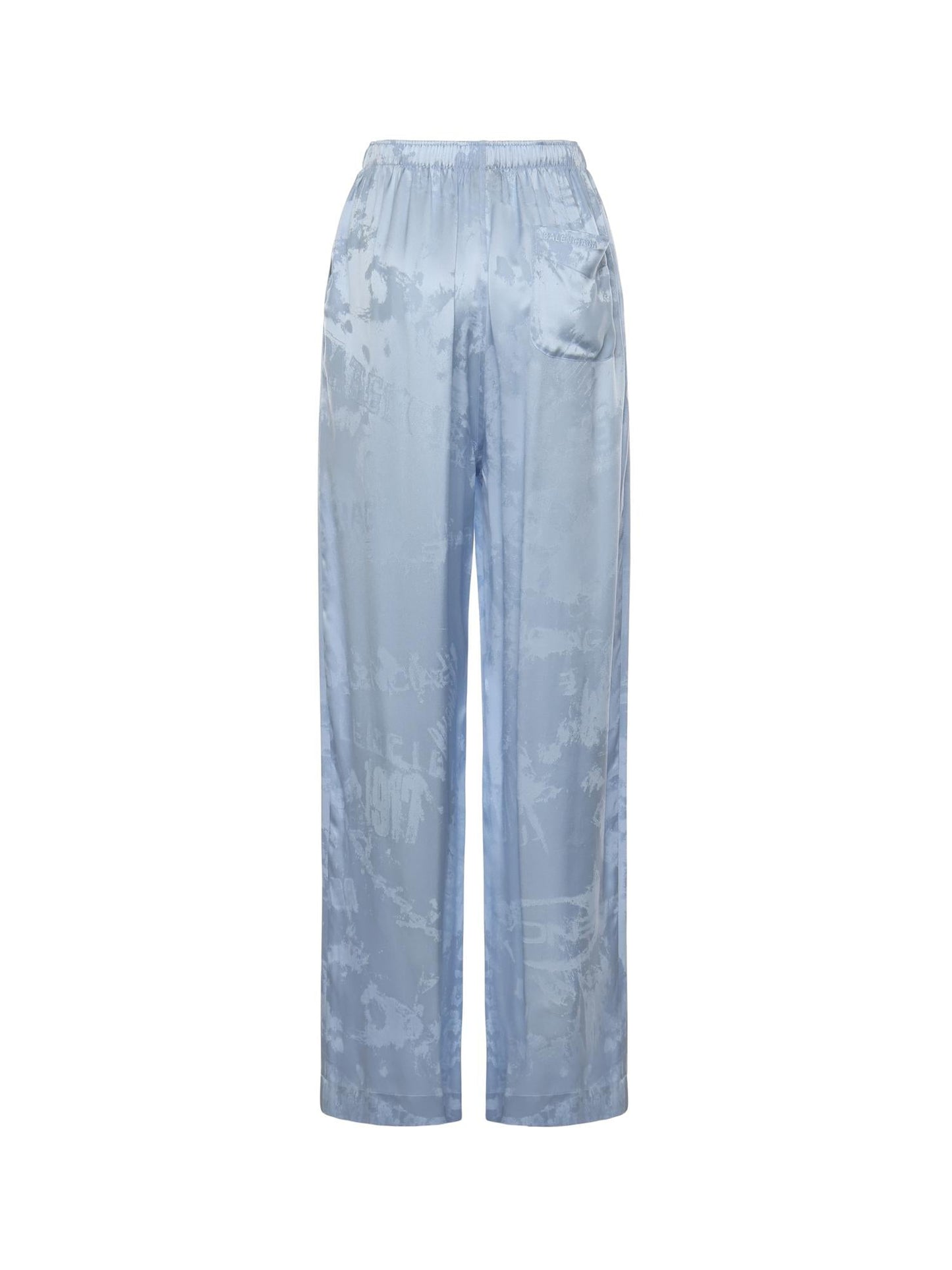 Pantaloni stile pigiama Washed Crayon Allover in seta