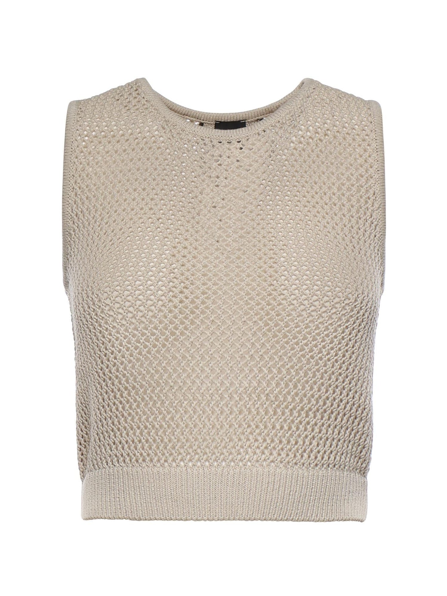 Crop top con bande sul retro