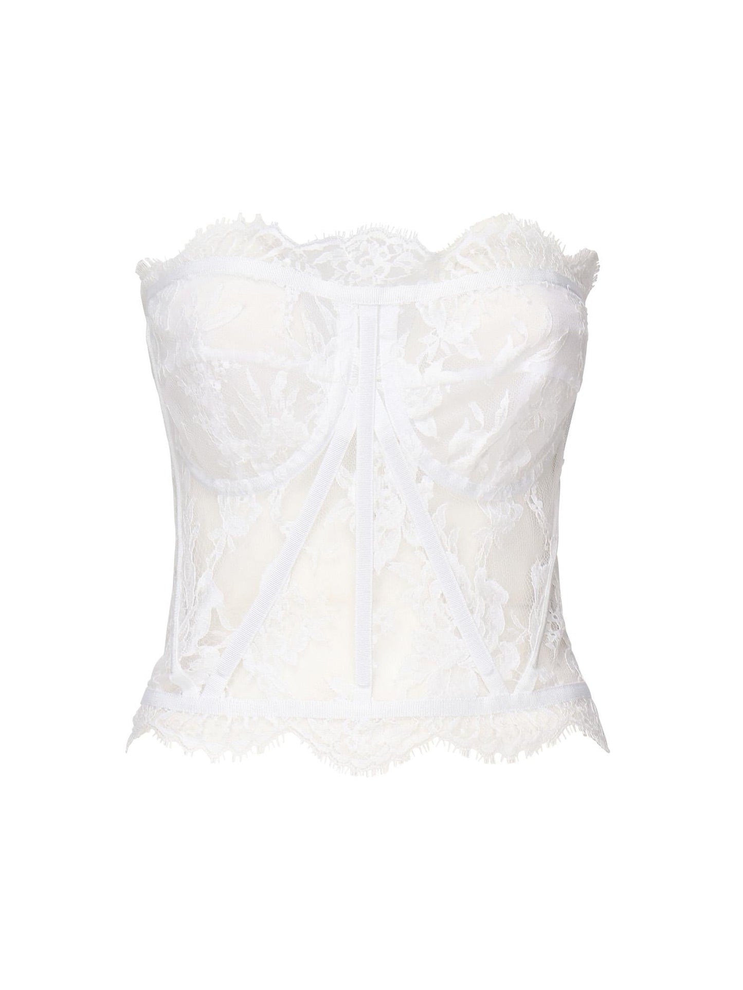 Top bustier in pizzo