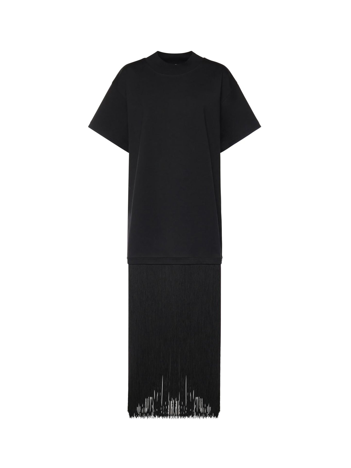 T-shirt in cotone con frange