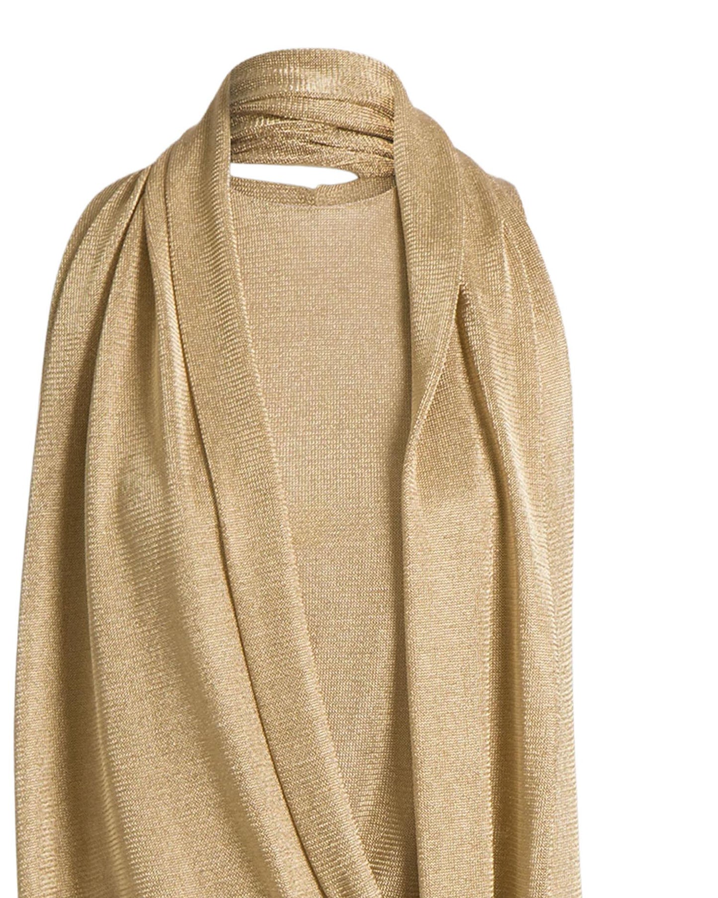 Top in rete di lurex con sciarpina