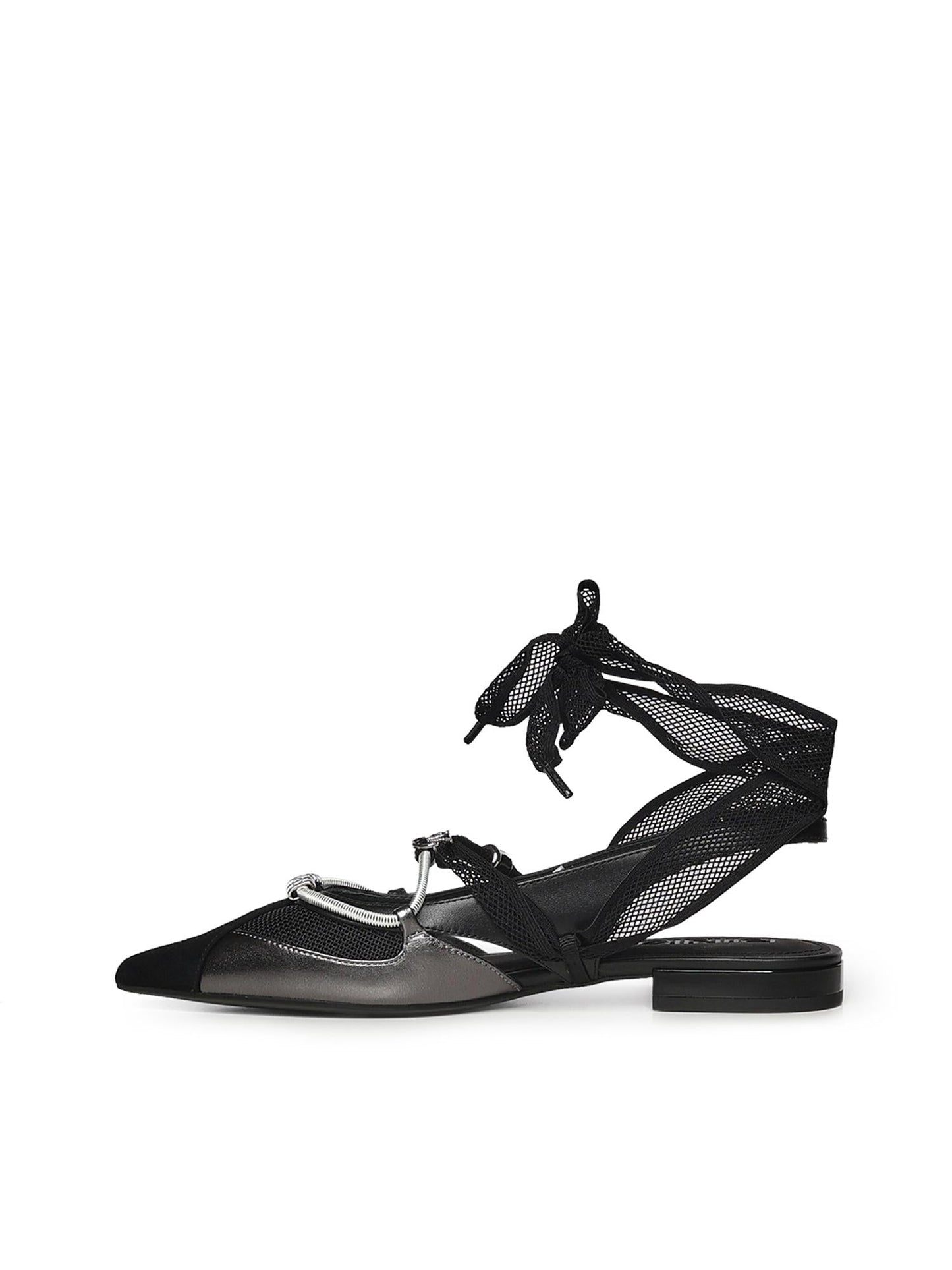 Ballerine slingback con lacci