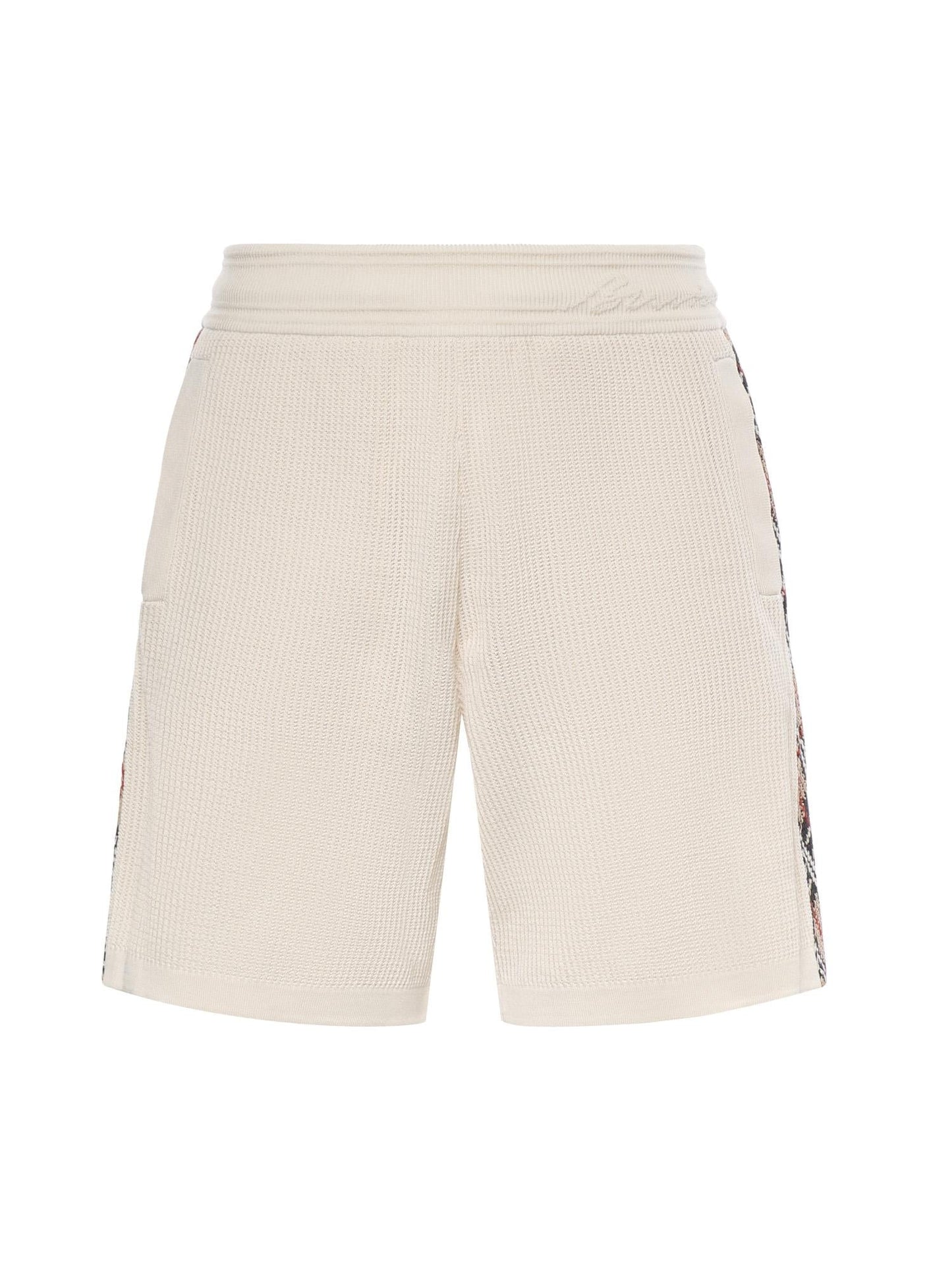 Shorts in cotone con finiture Check