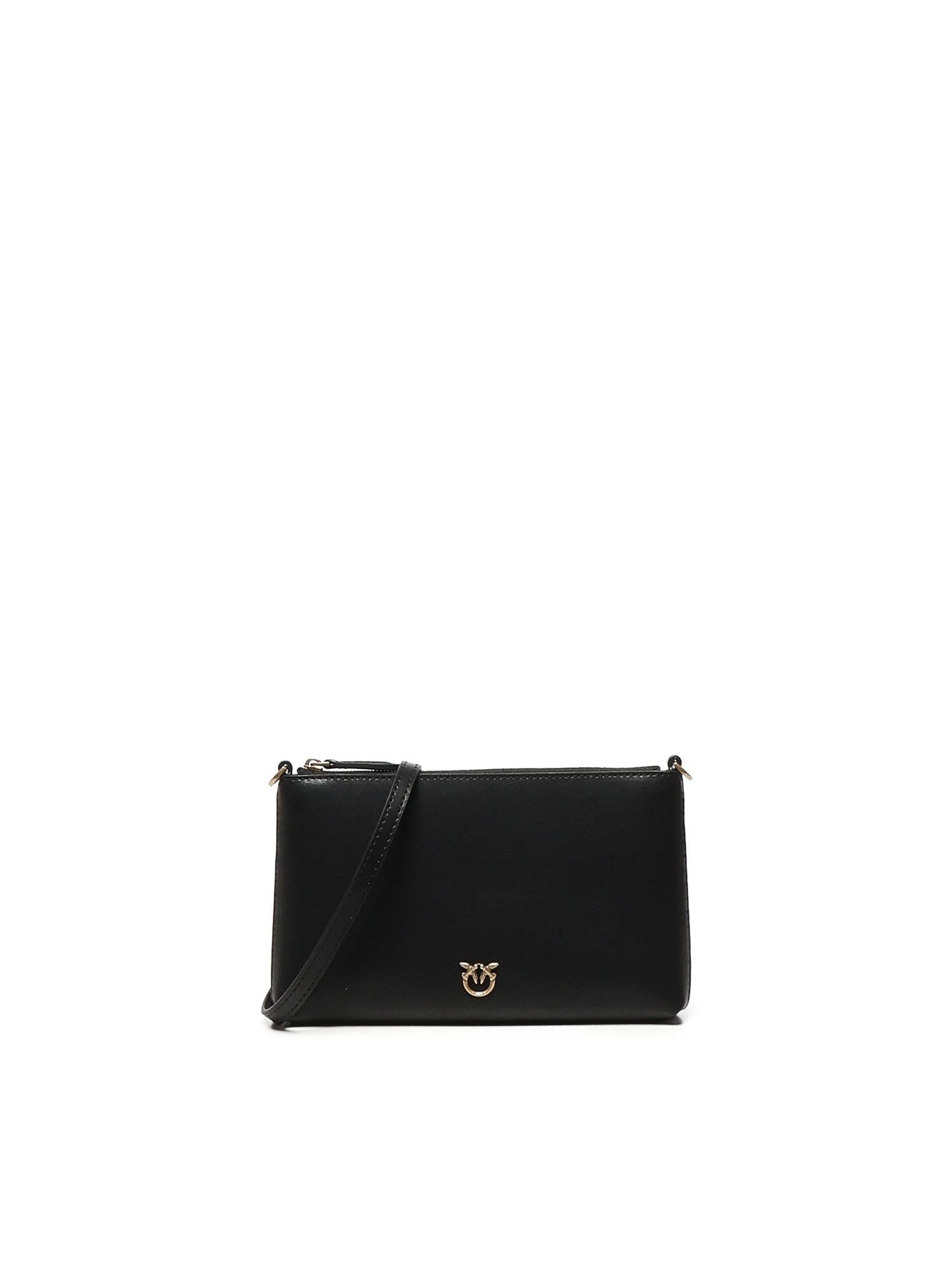Pochette piatta in pelle con logo Love Birds