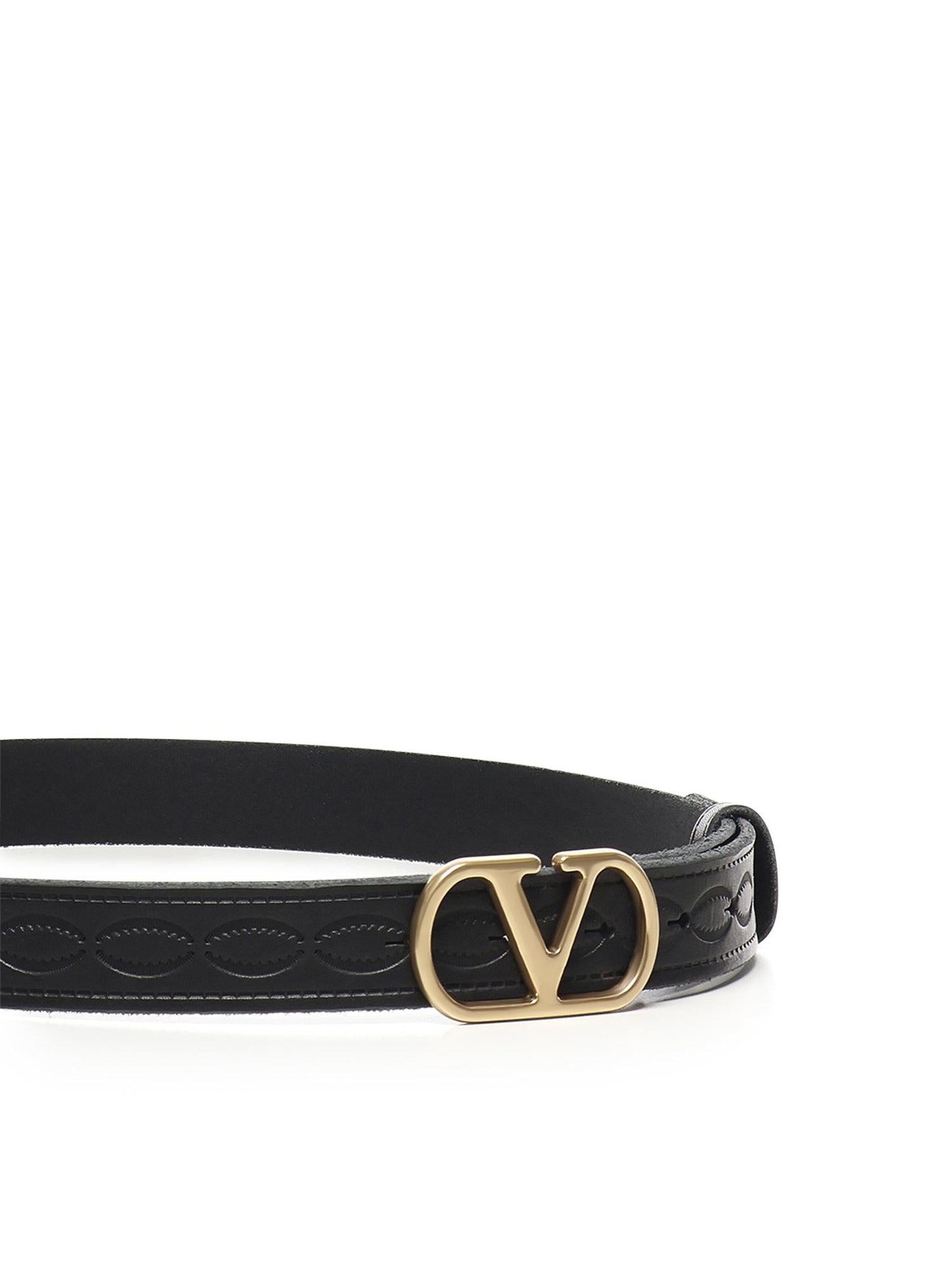 Cintura Vlogo Singature in pelle