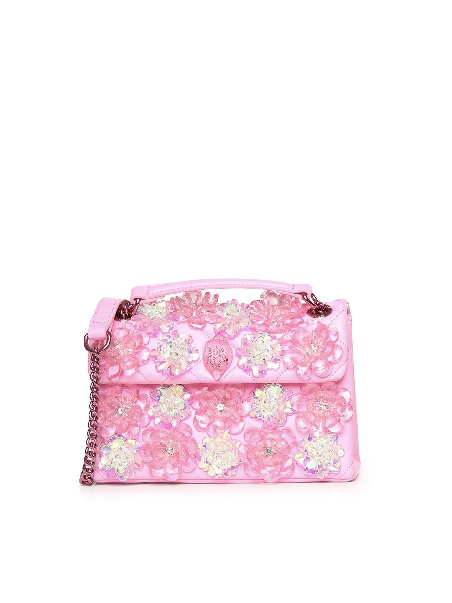 Borsa Kensington in pelle con cristalli