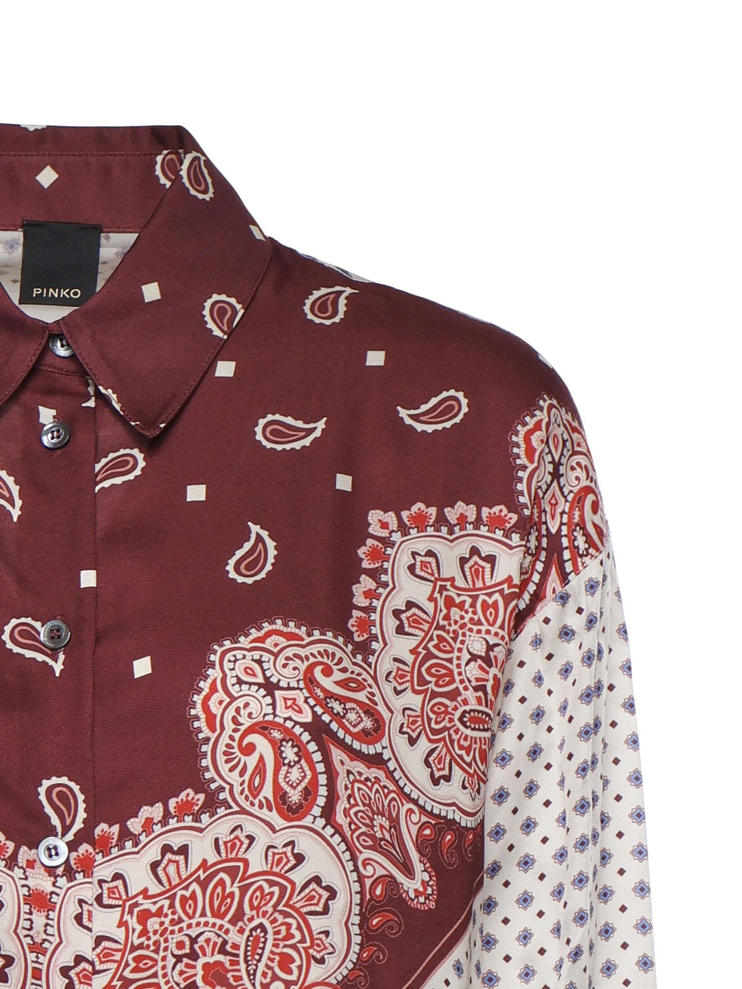 Camicia in twill di viscosa con stampa
