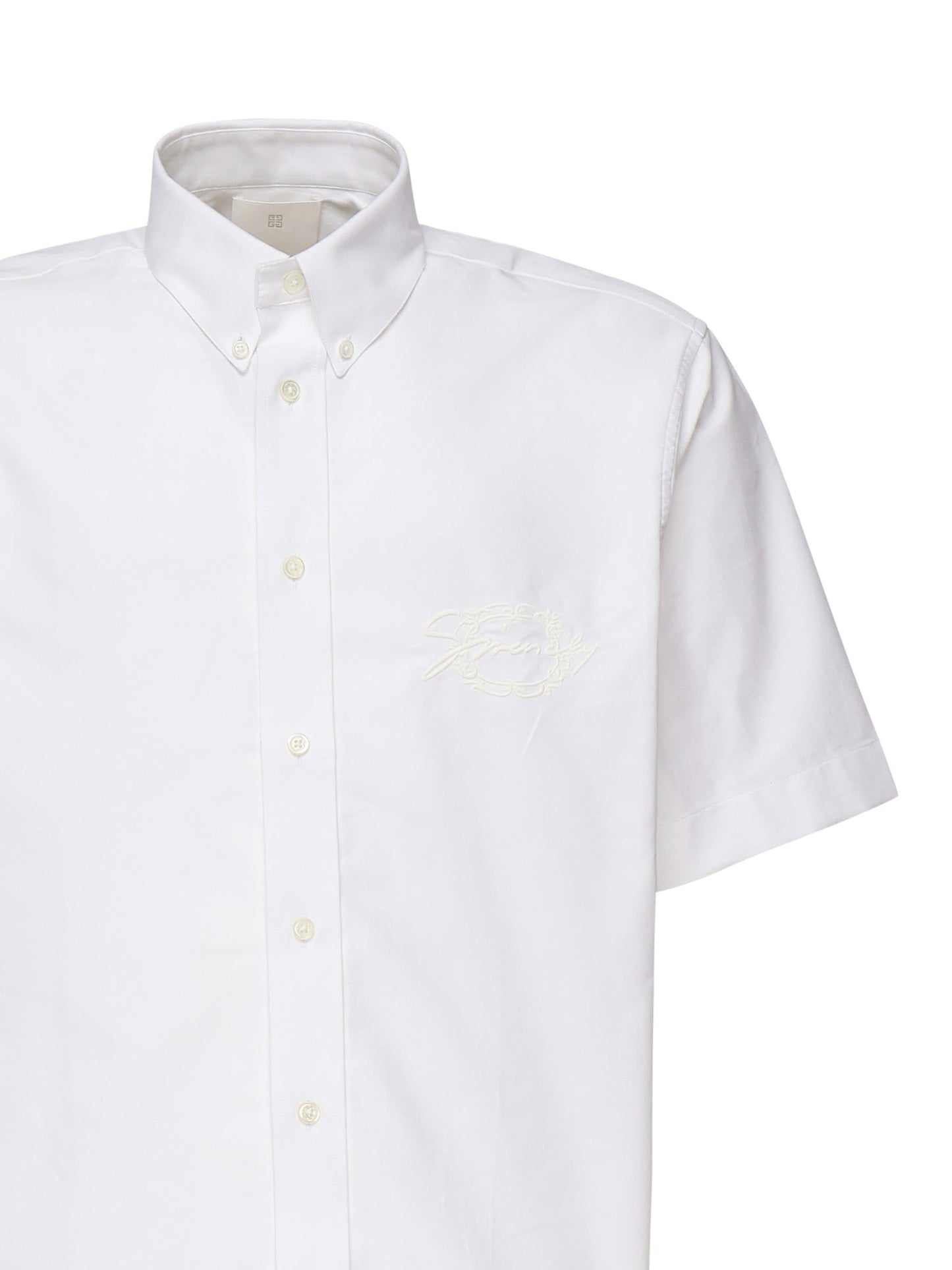 Camicia con logo ricamato