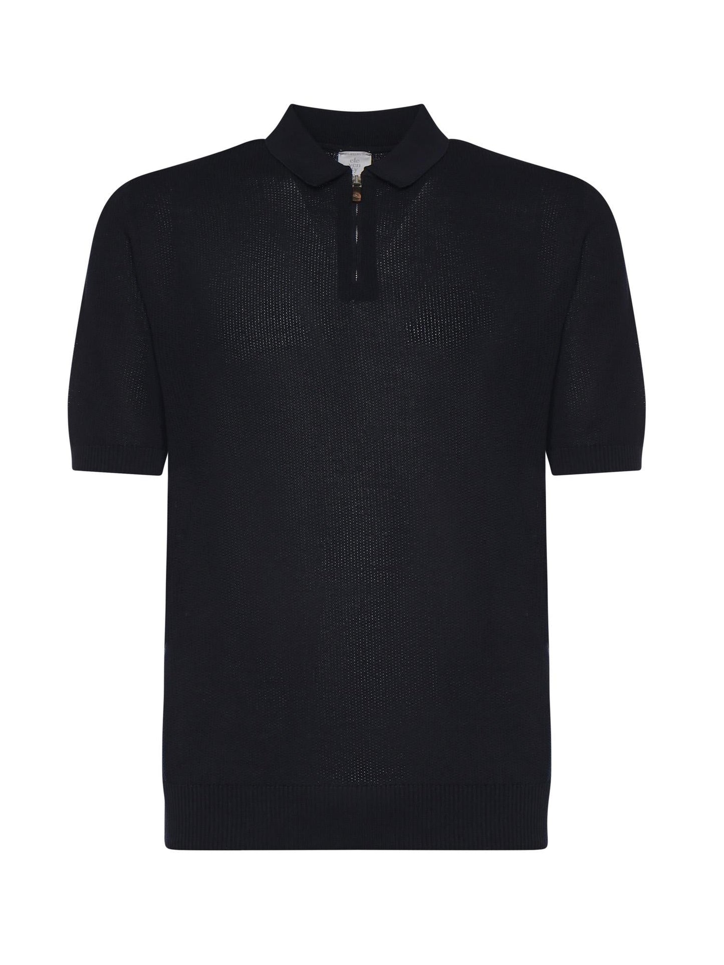 Polo con zip in cotone