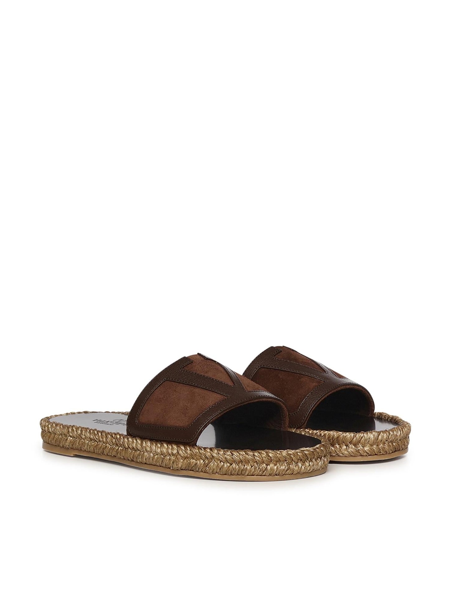 Sandalo slide in suede