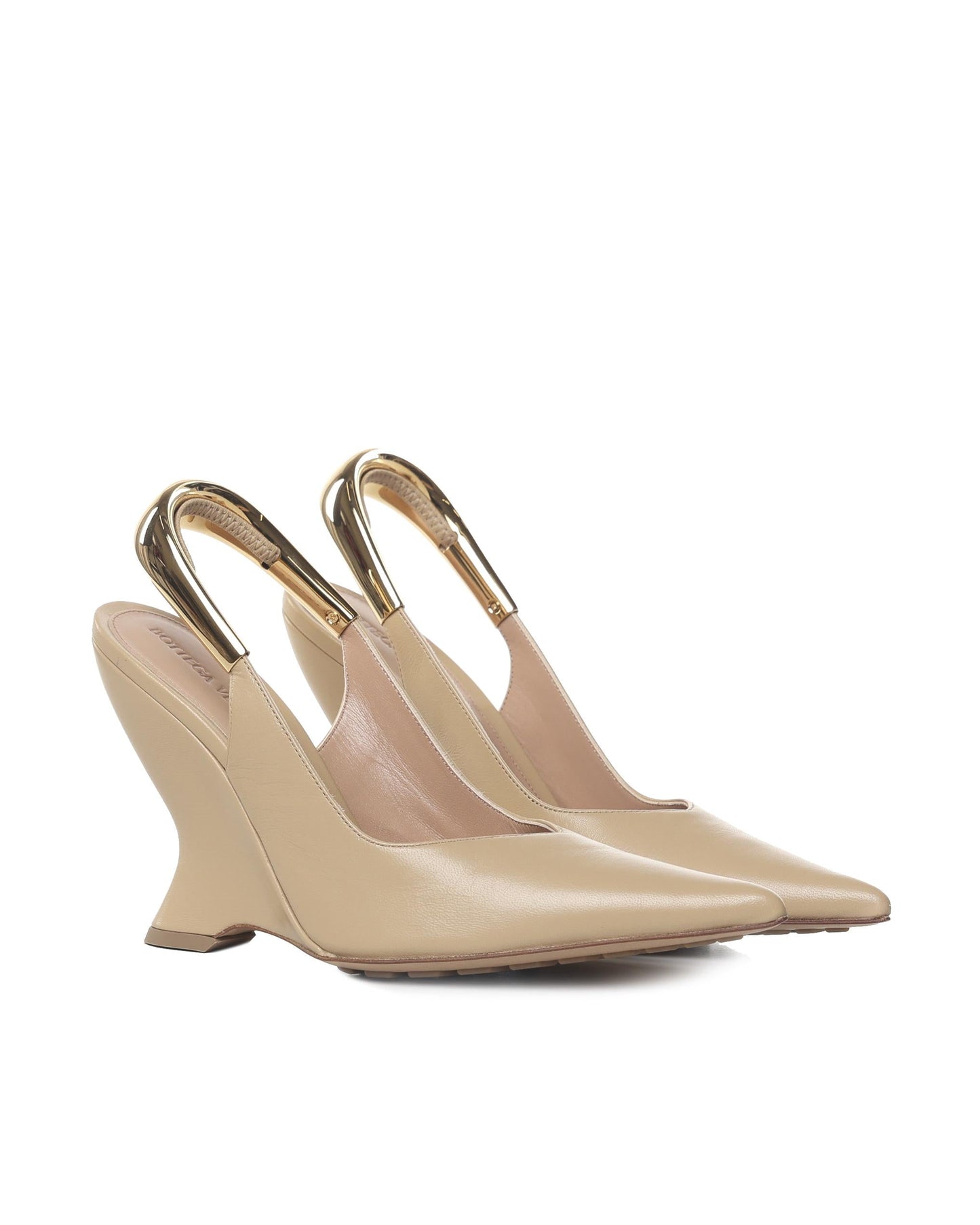 Pumps slingback in pelle