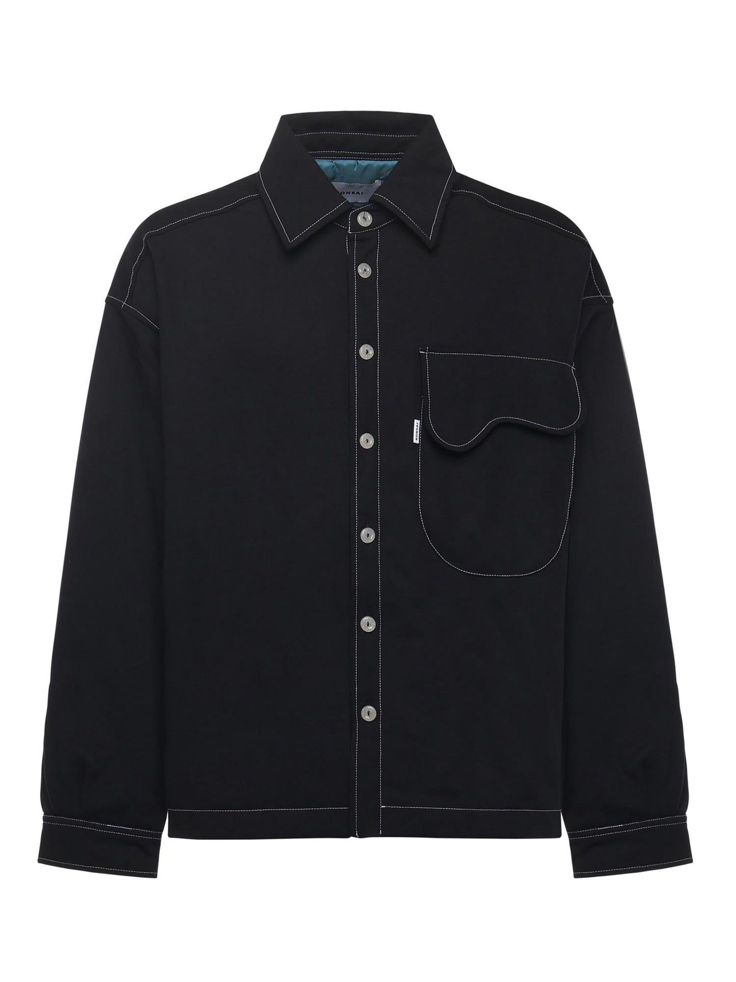 Overshirt con tasca sul petto