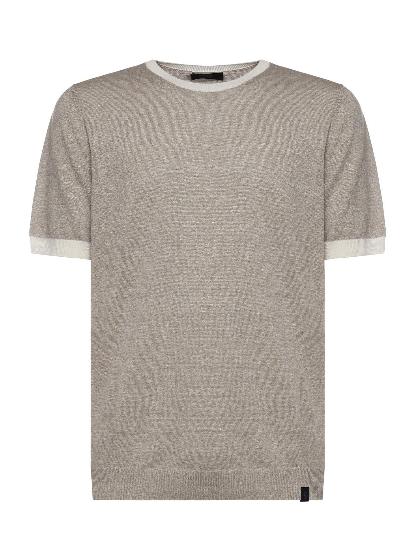 T-shirt in lino e cotone
