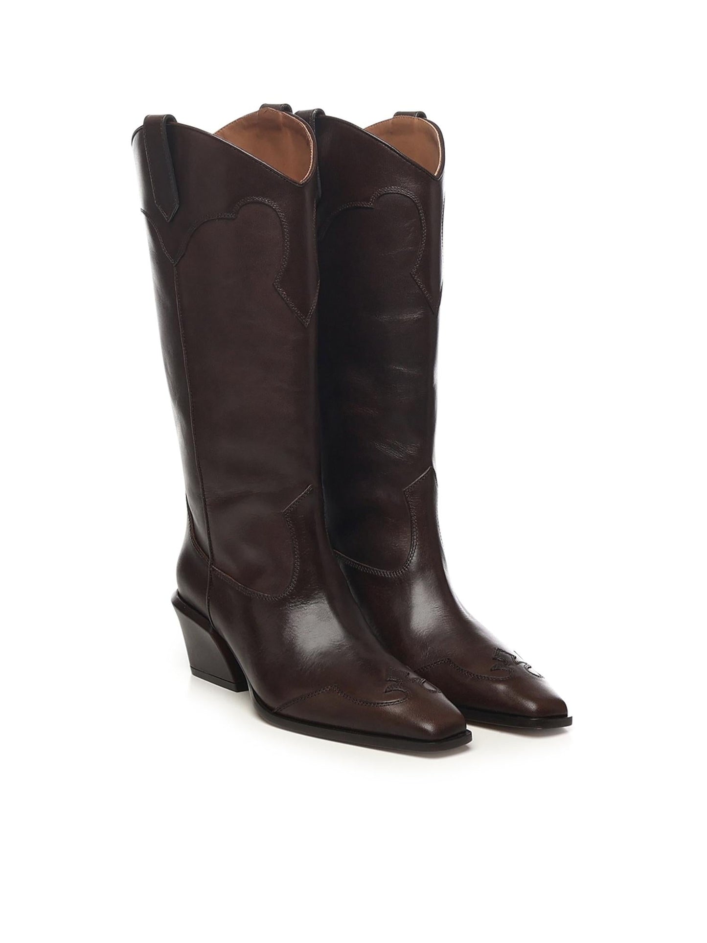 Stivali Bettina western in pelle