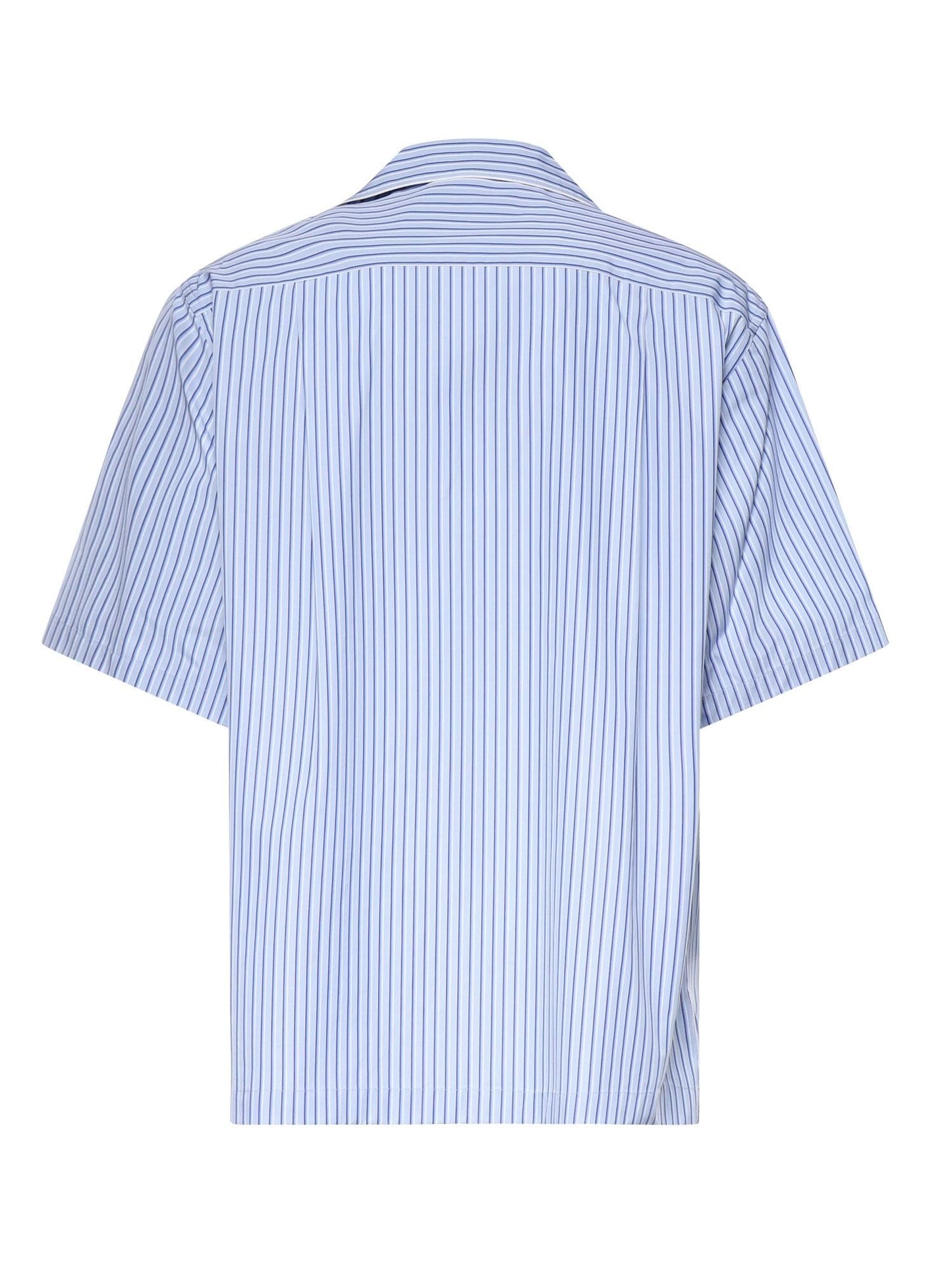 Camicia hawaii in popeline rigato