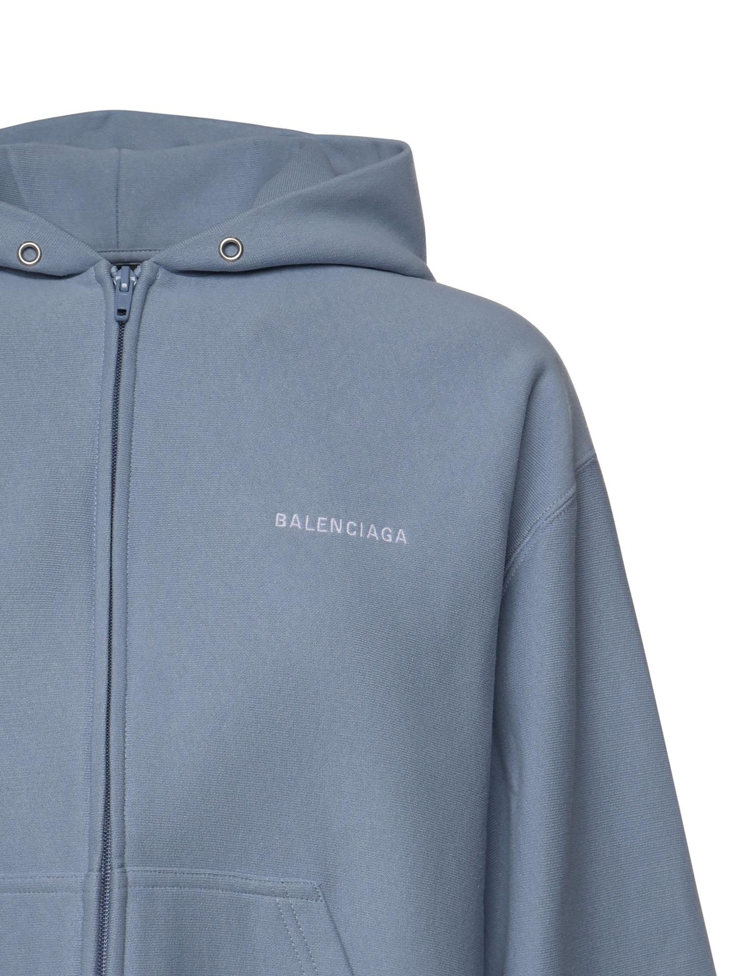 Felpa Balenciaga Back Zip-Up in pile