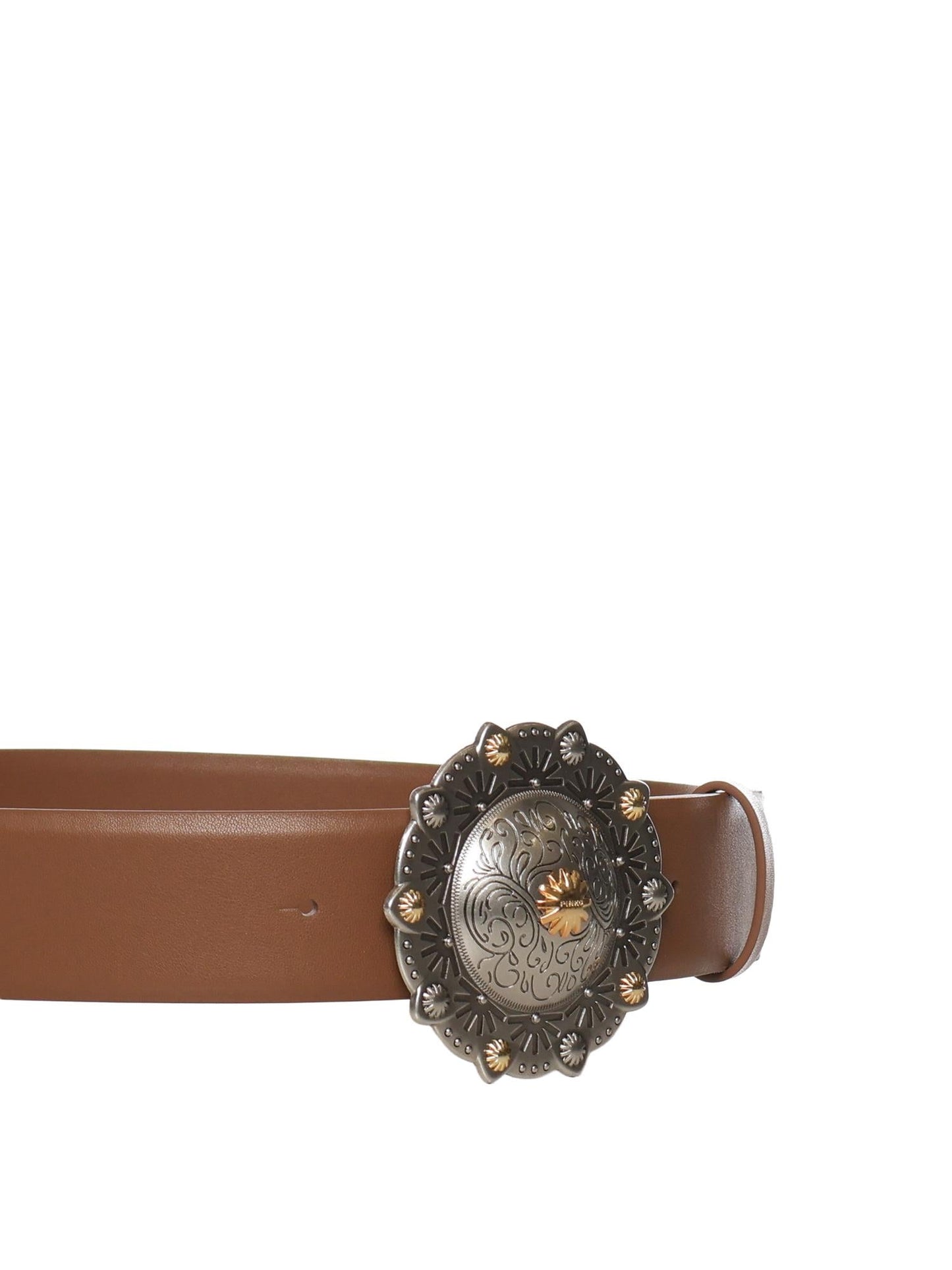 Cintura in pelle con medaglione gioiello