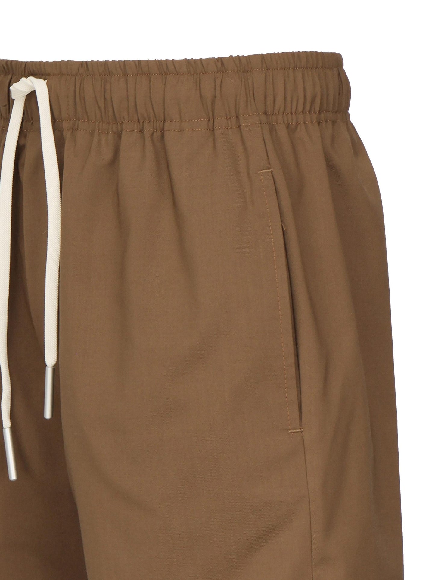 Shorts in misto lino e cotone