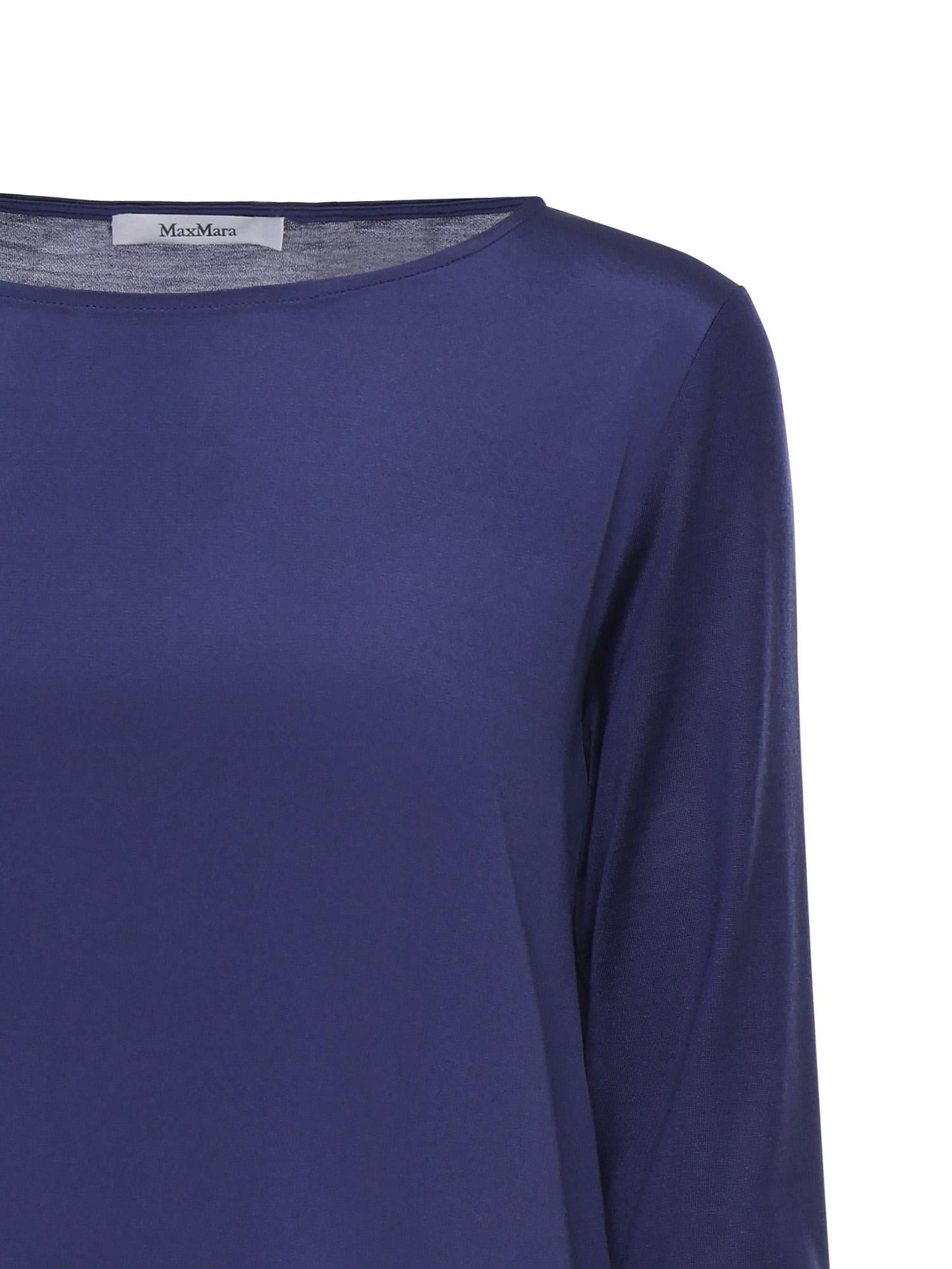 T-shirt in crêpe de Chine di seta e jersey