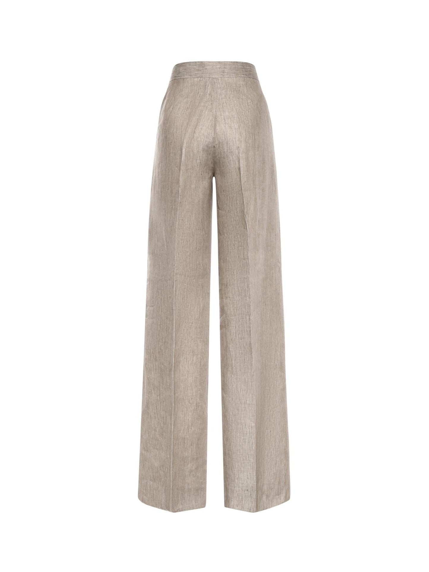 Pantalone in batavia di lino Chevron