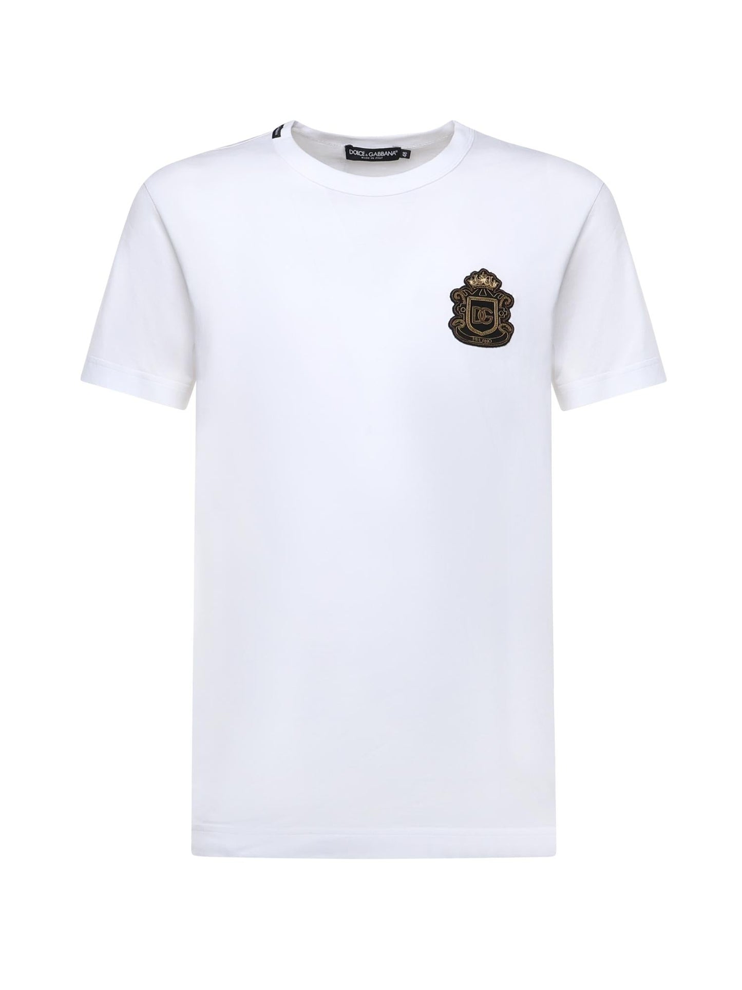 T-shirt in cotone con patch araldico