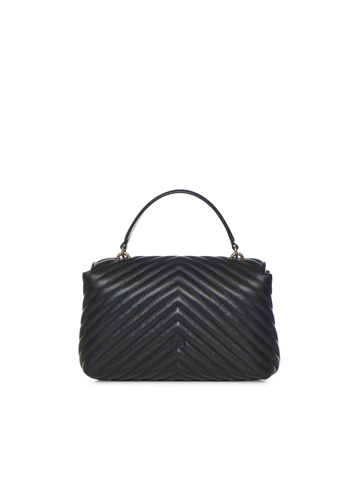 Borsa a mano media Love Bag Puff Chevron in nappa