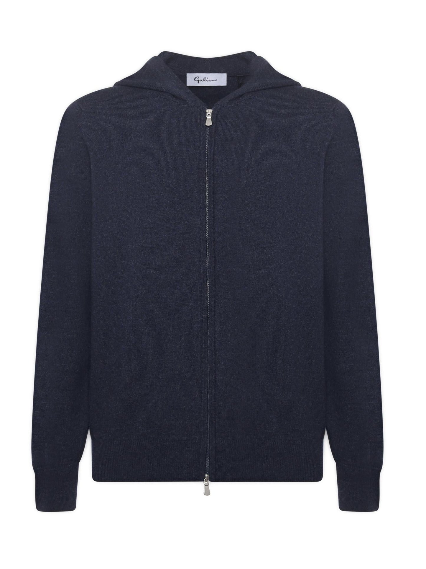 Felpa con zip in lana e cashmere