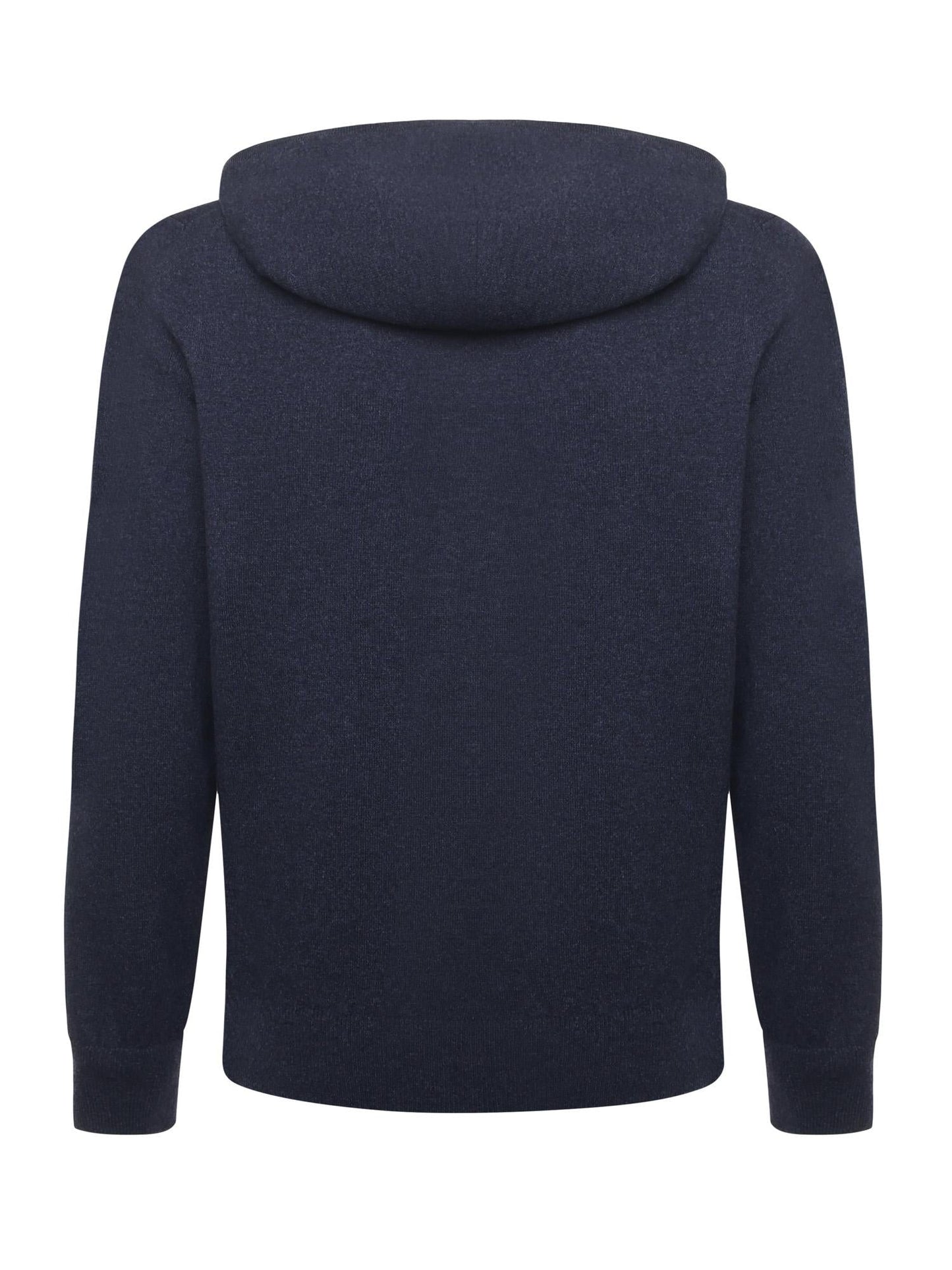 Felpa con zip in lana e cashmere