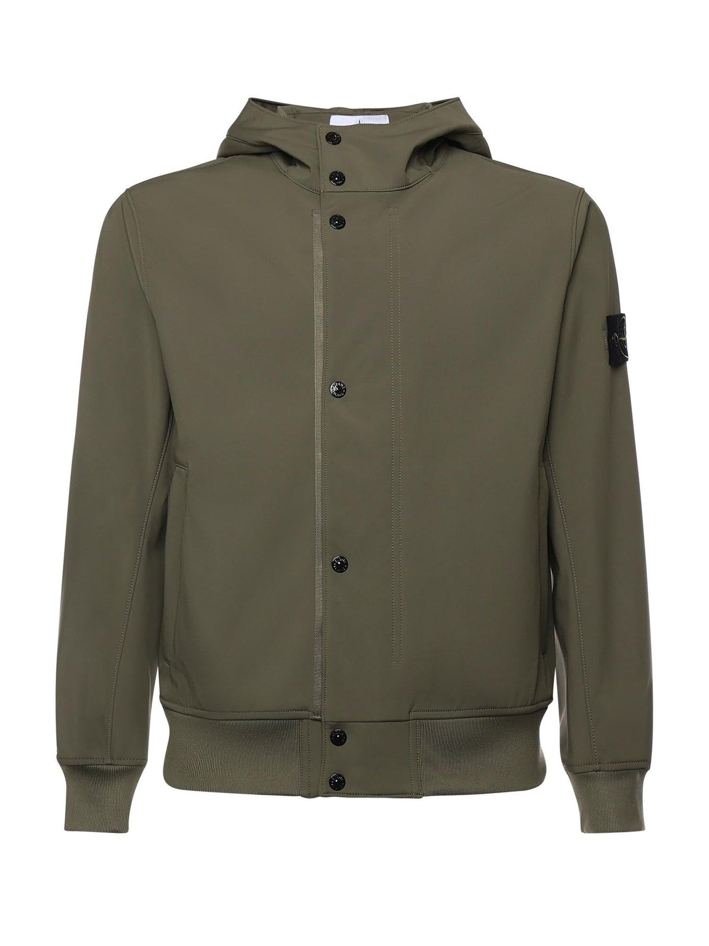 Giacca antigoccia in reps di nylon con logo