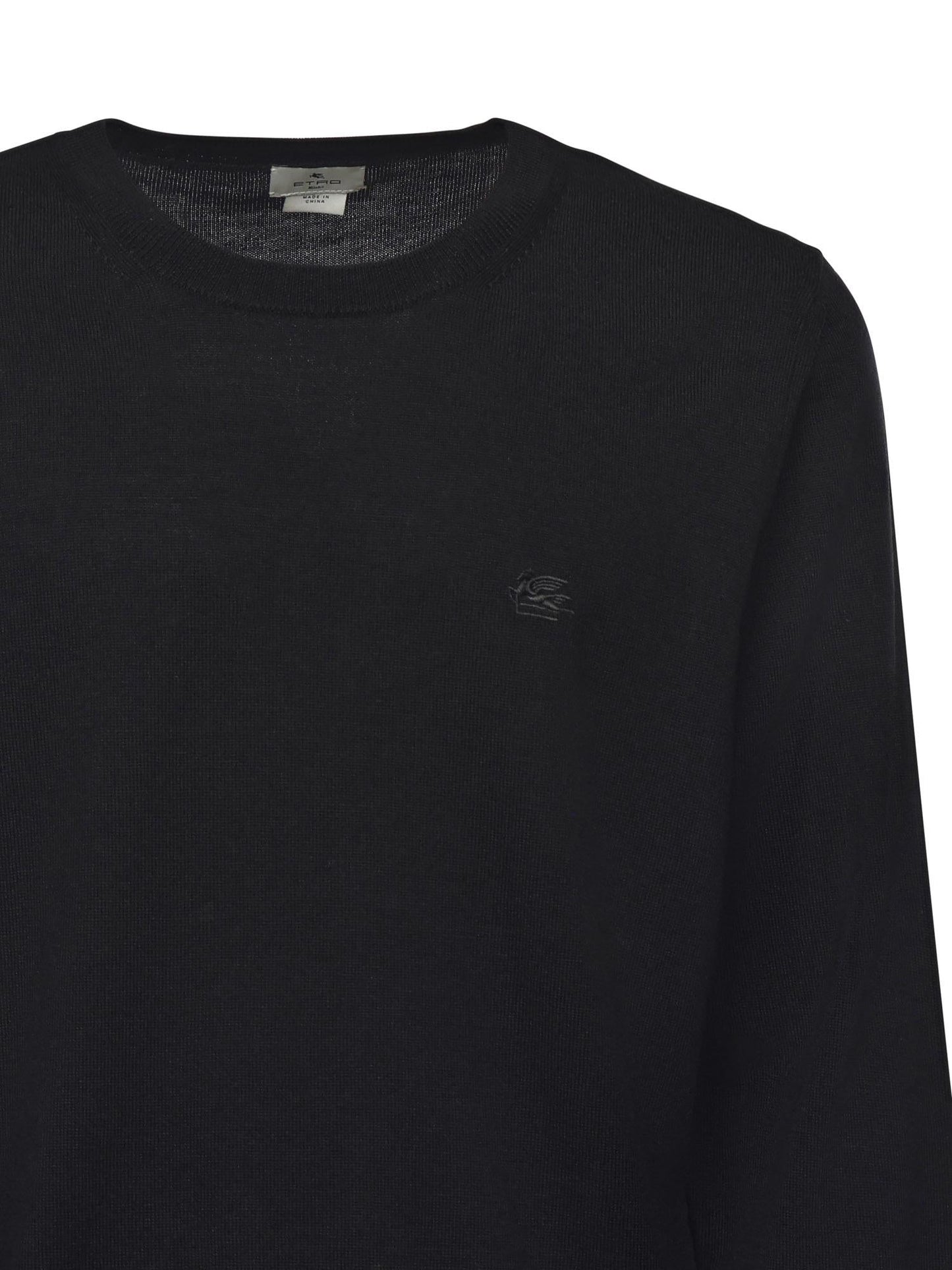 Maglione in lana con monogram ricamato