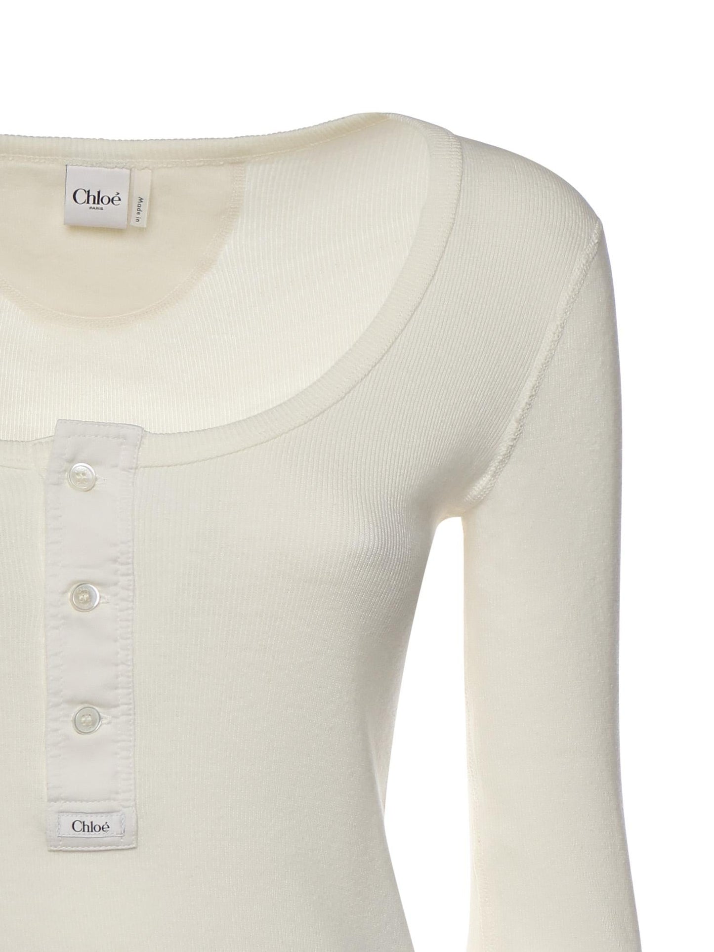 Camicia Henley in jersey di cotone