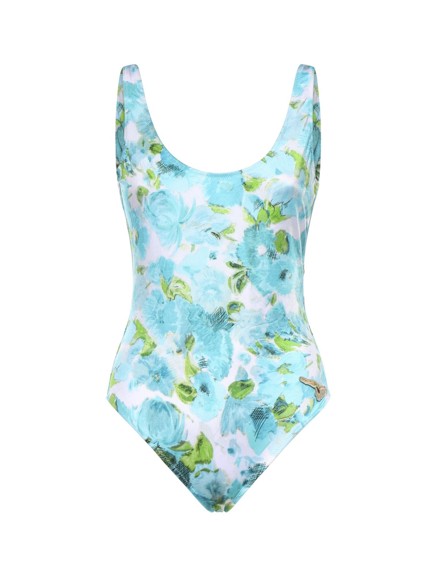 Costume da bagno intero con stampa fiori acquatici