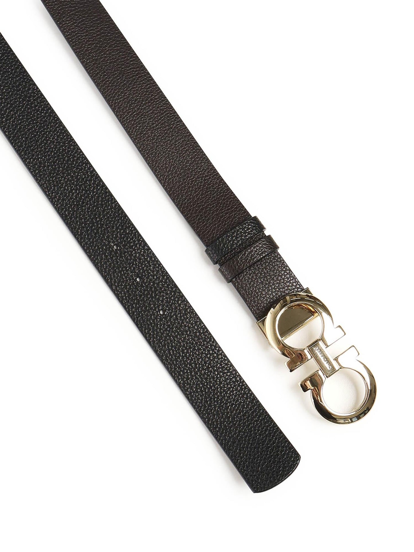 Cintura Gancini in pelle