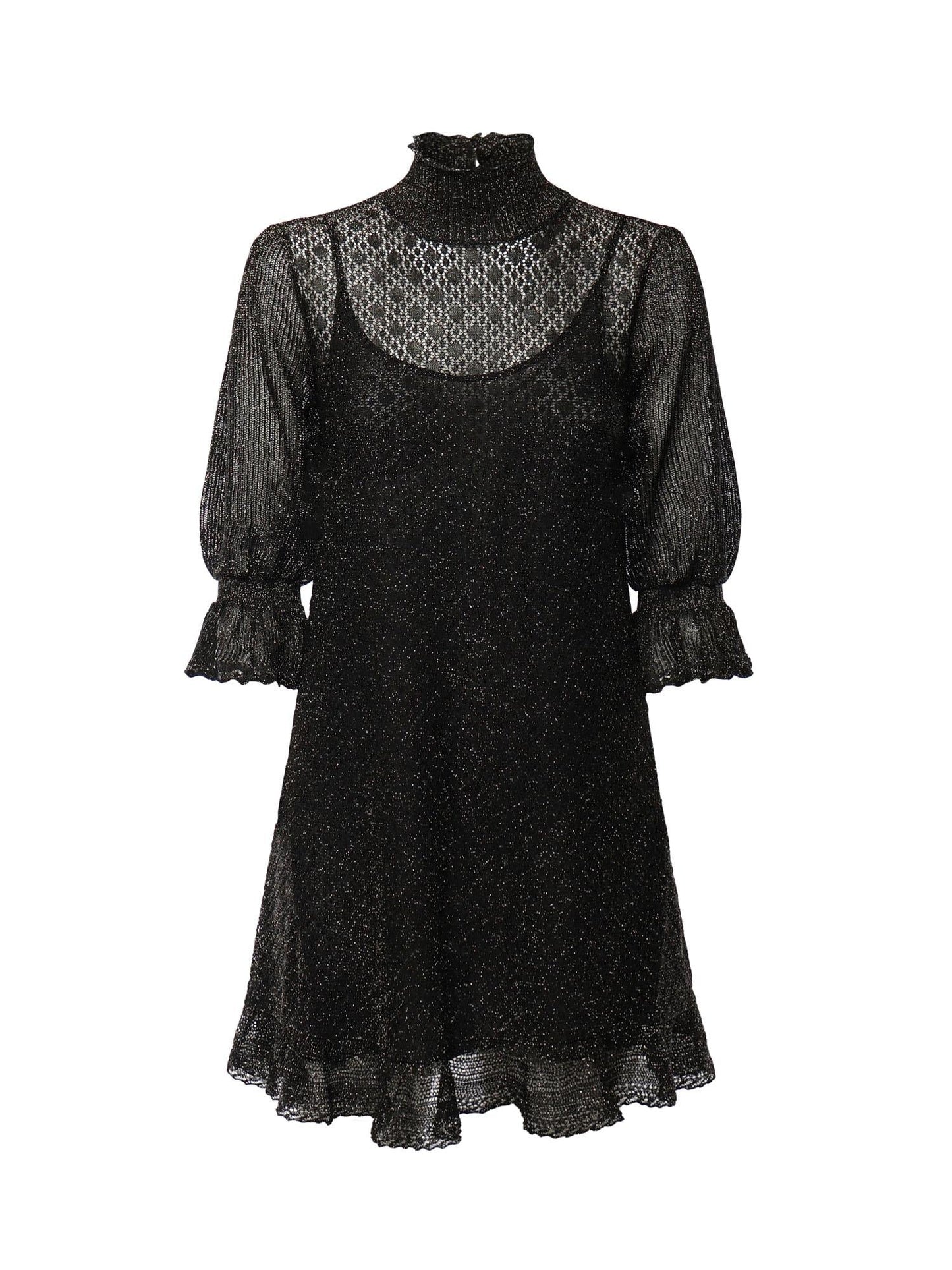 Mini abito in maglia di lurex