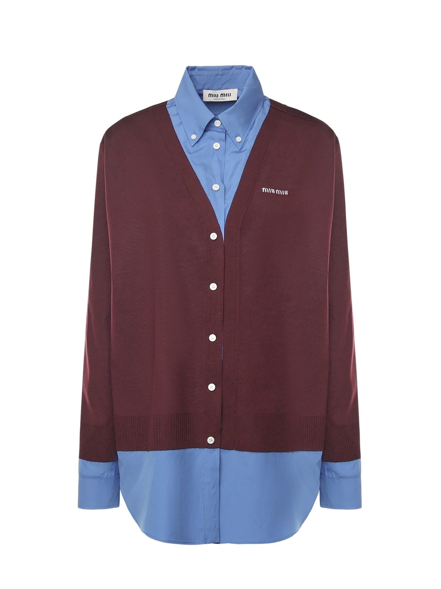 Camicia In Cashmere E Popeline