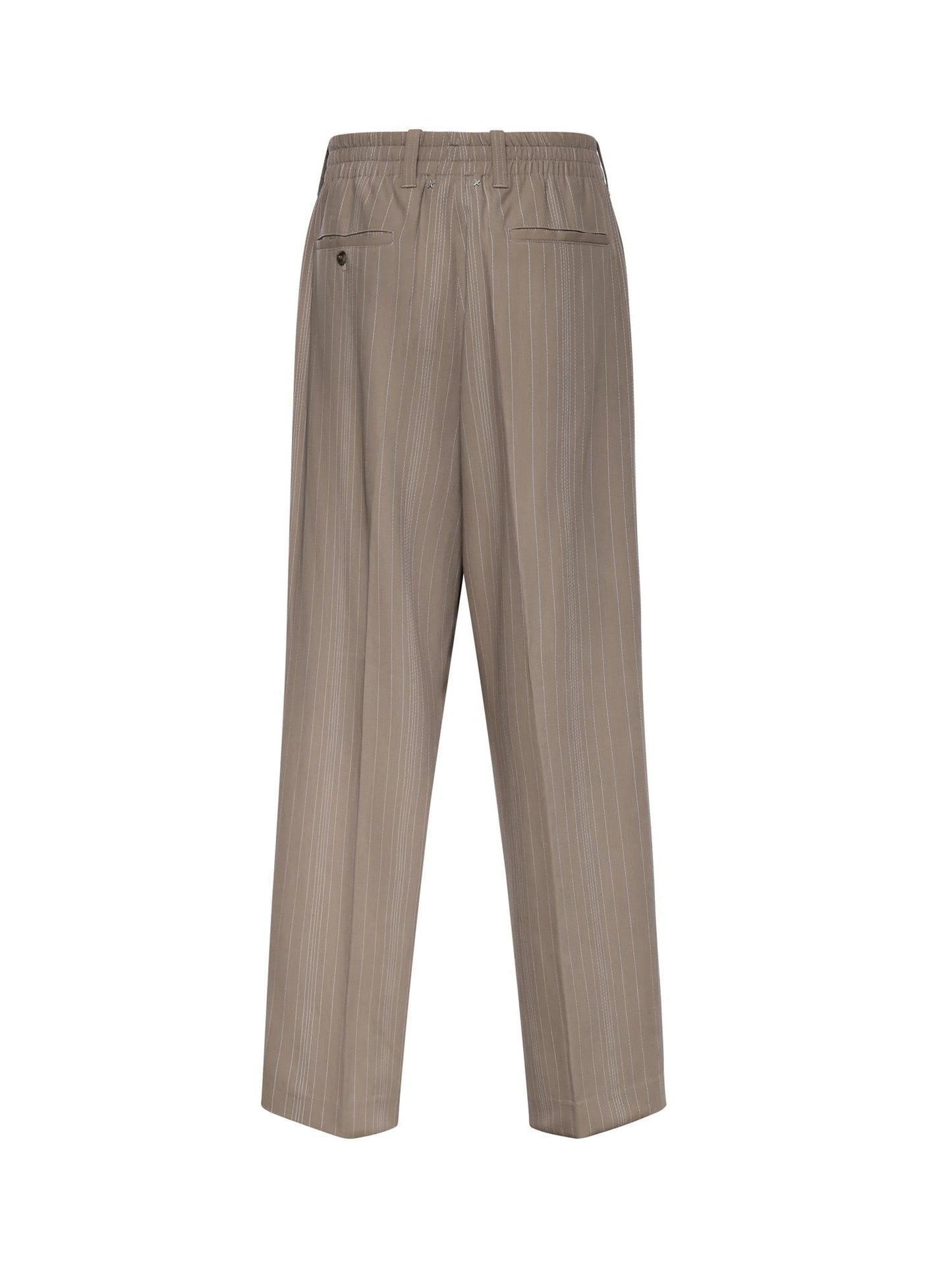 Pantaloni in misto lana con motivo gessato