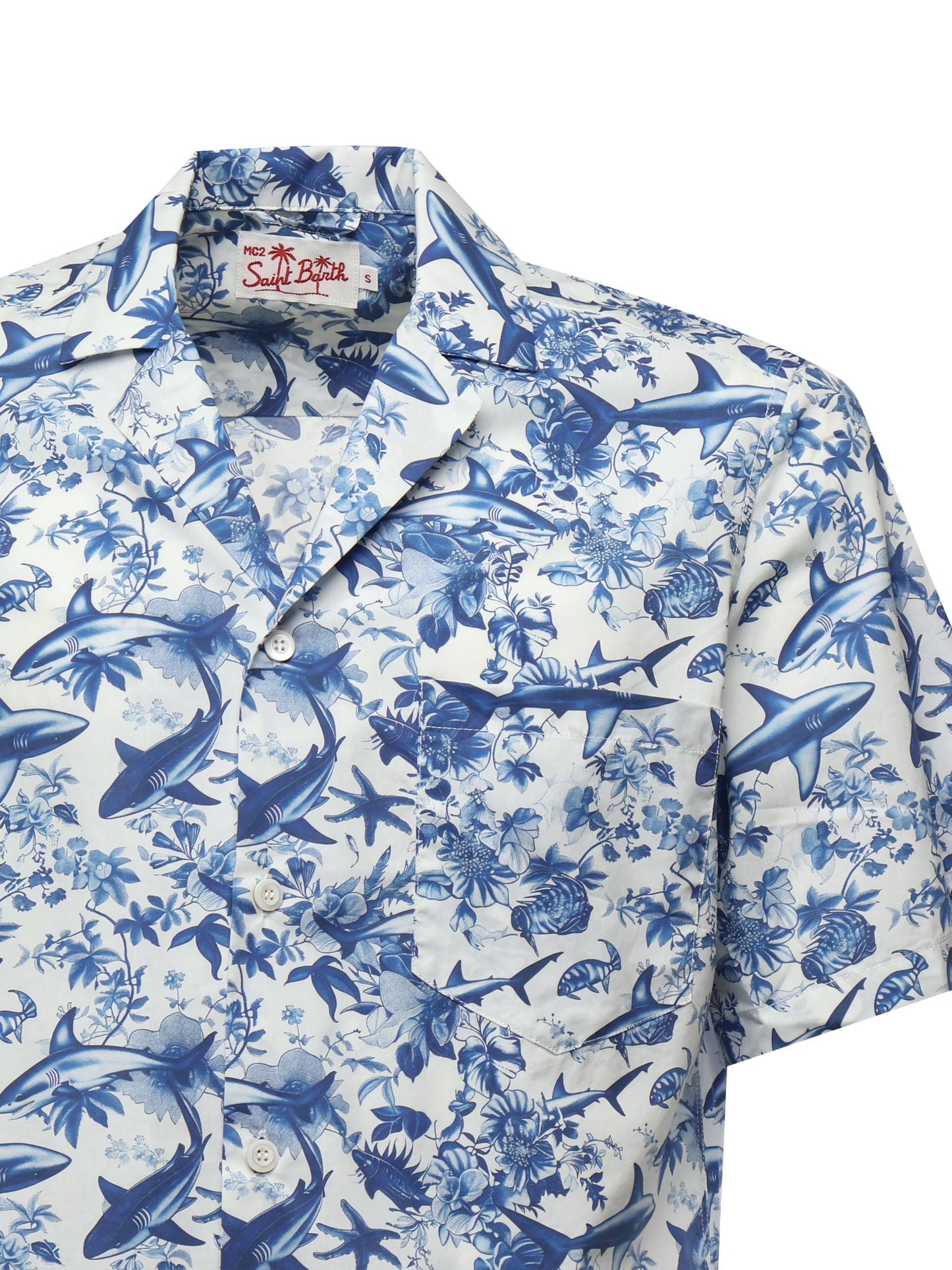 Camicia Kalea con stampa squali