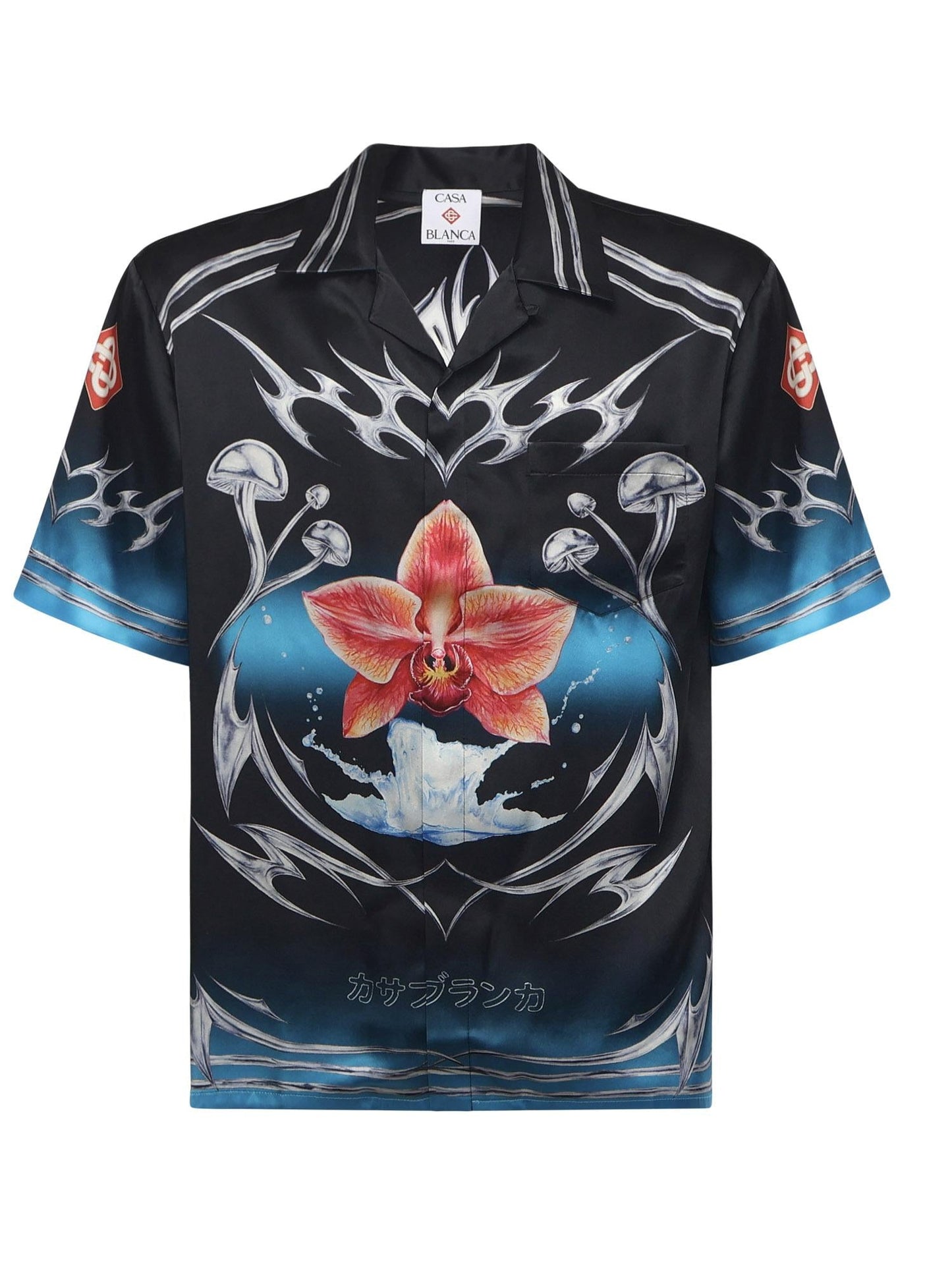 Camicia Blades in raso di seta