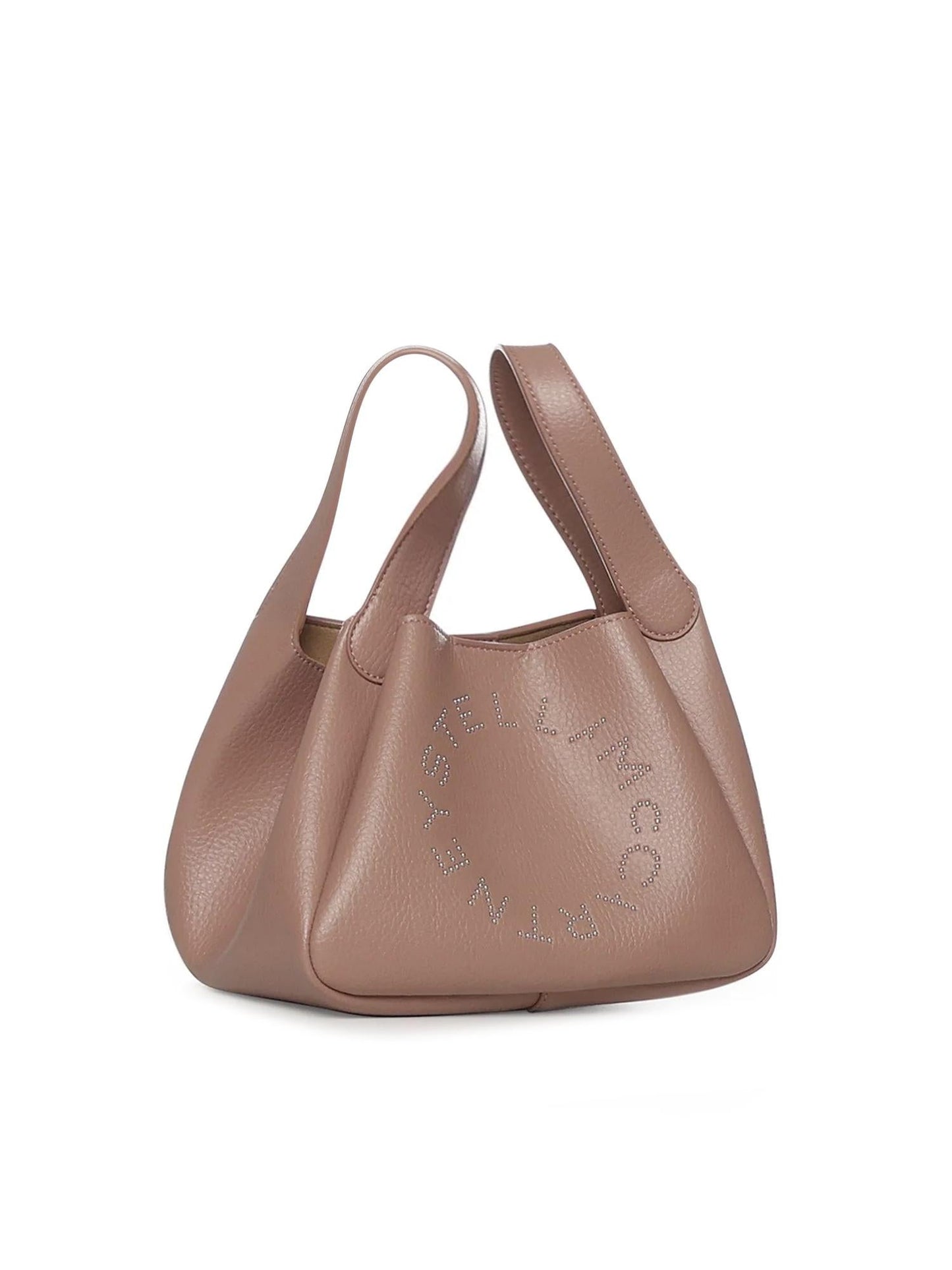 Borsa a tracolla con doppio manico superiore e logo