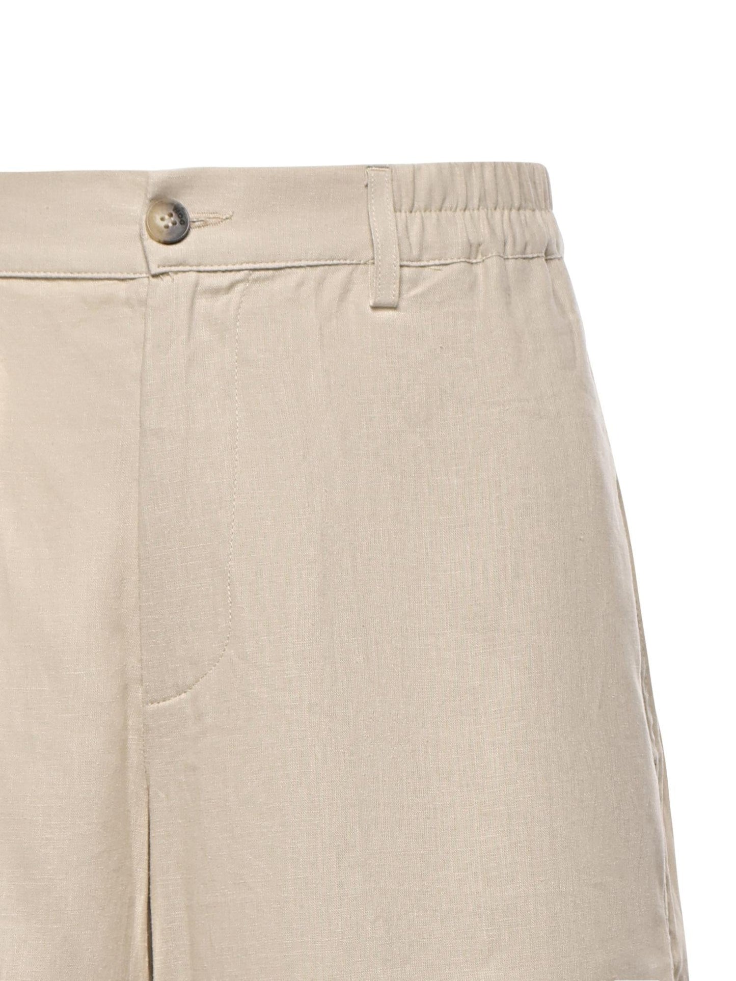 Short Curico in lino e viscosa
