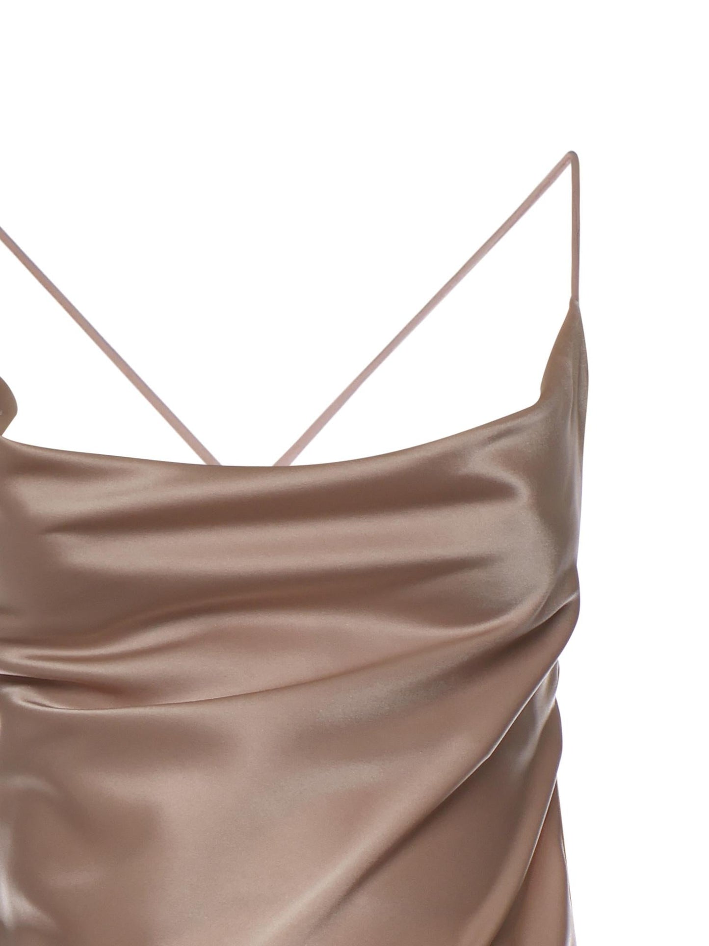 Abito slipdress lungo in satin