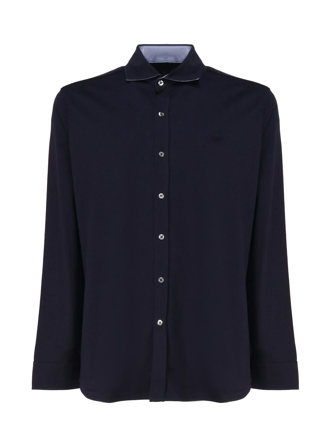 Camicia in cotone con logo ton sur ton