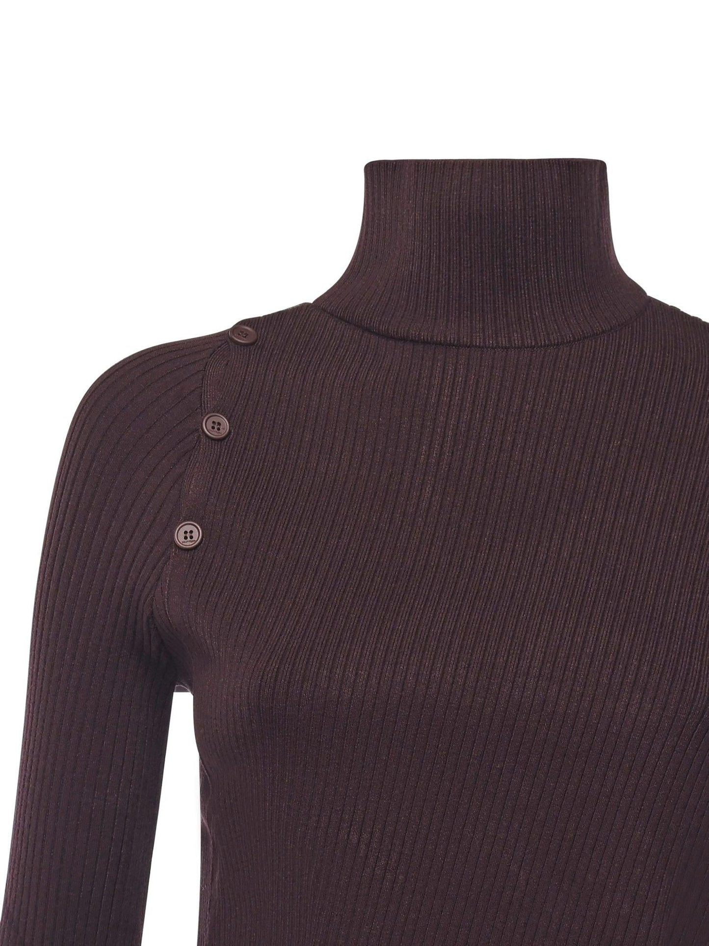 Maglione con bottoni obliqui