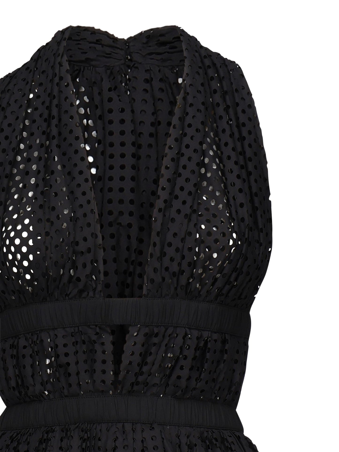 Mini dress in popeline traforato